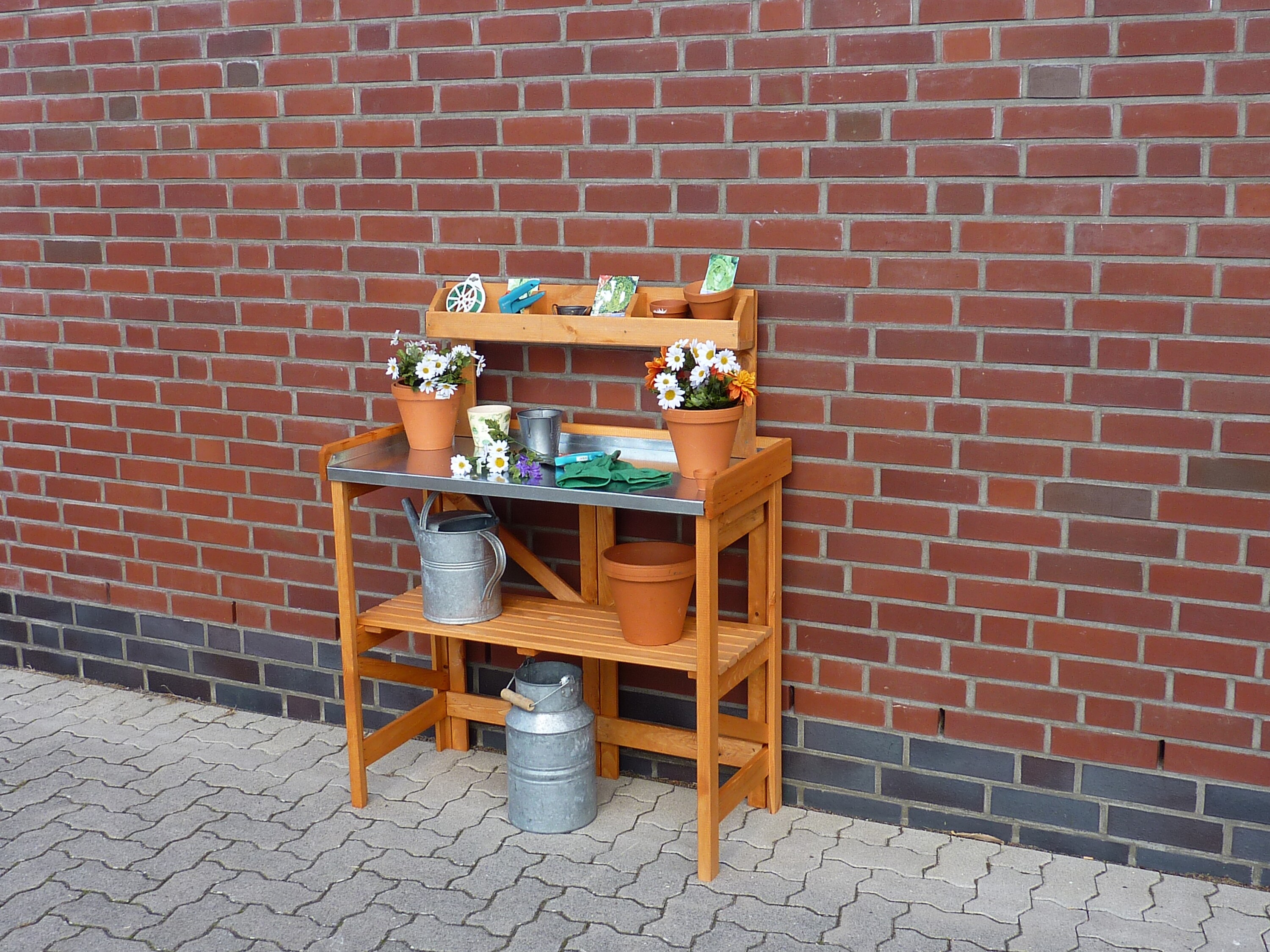 Promadino Pflanztisch klappbar mit Ablage - Bild 1