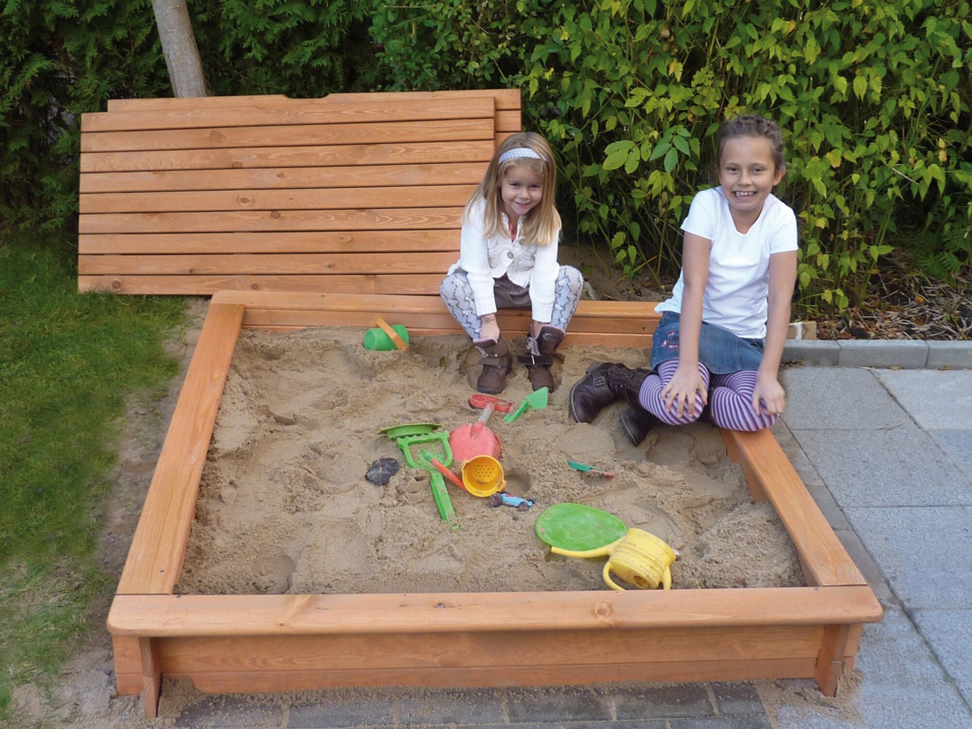 Promadino Sandkasten "Tessa" 120 mit Vollabdeckung - Bild 1