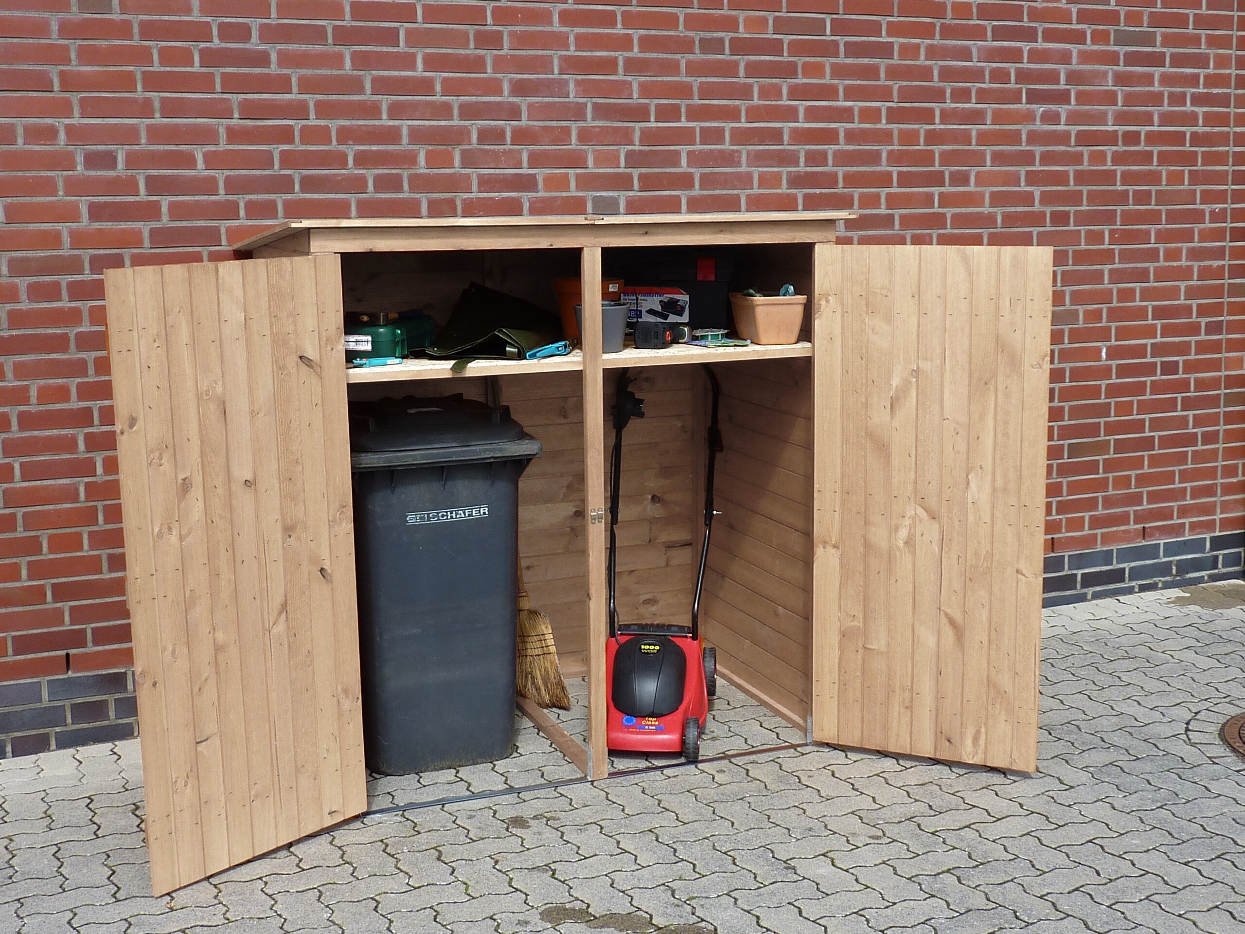 Promadino M&uuml;lltonnenschrank 2t&uuml;rig - Bild 1