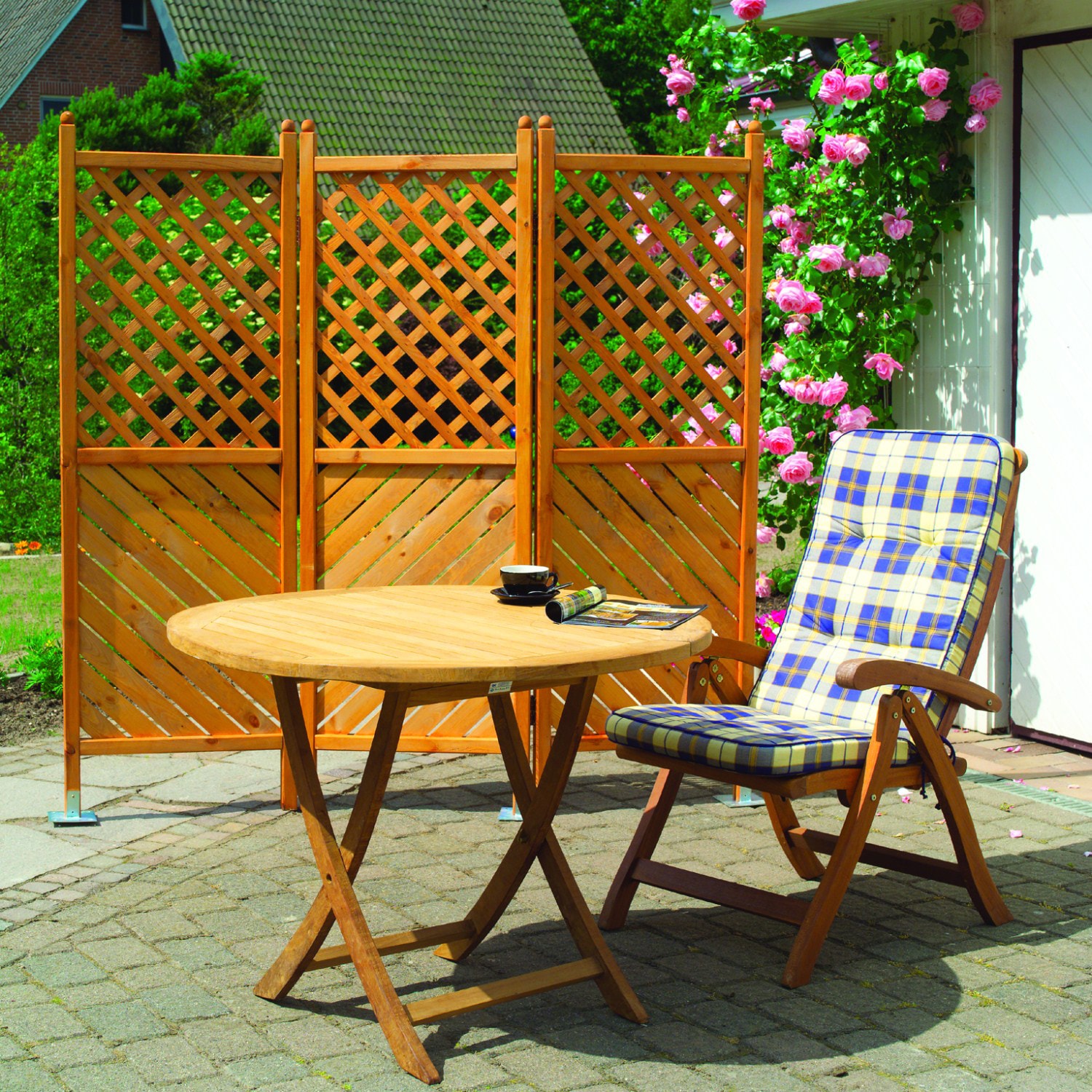 Promadino Paravent "Br&uuml;ssel" 3-teilig - Bild 1