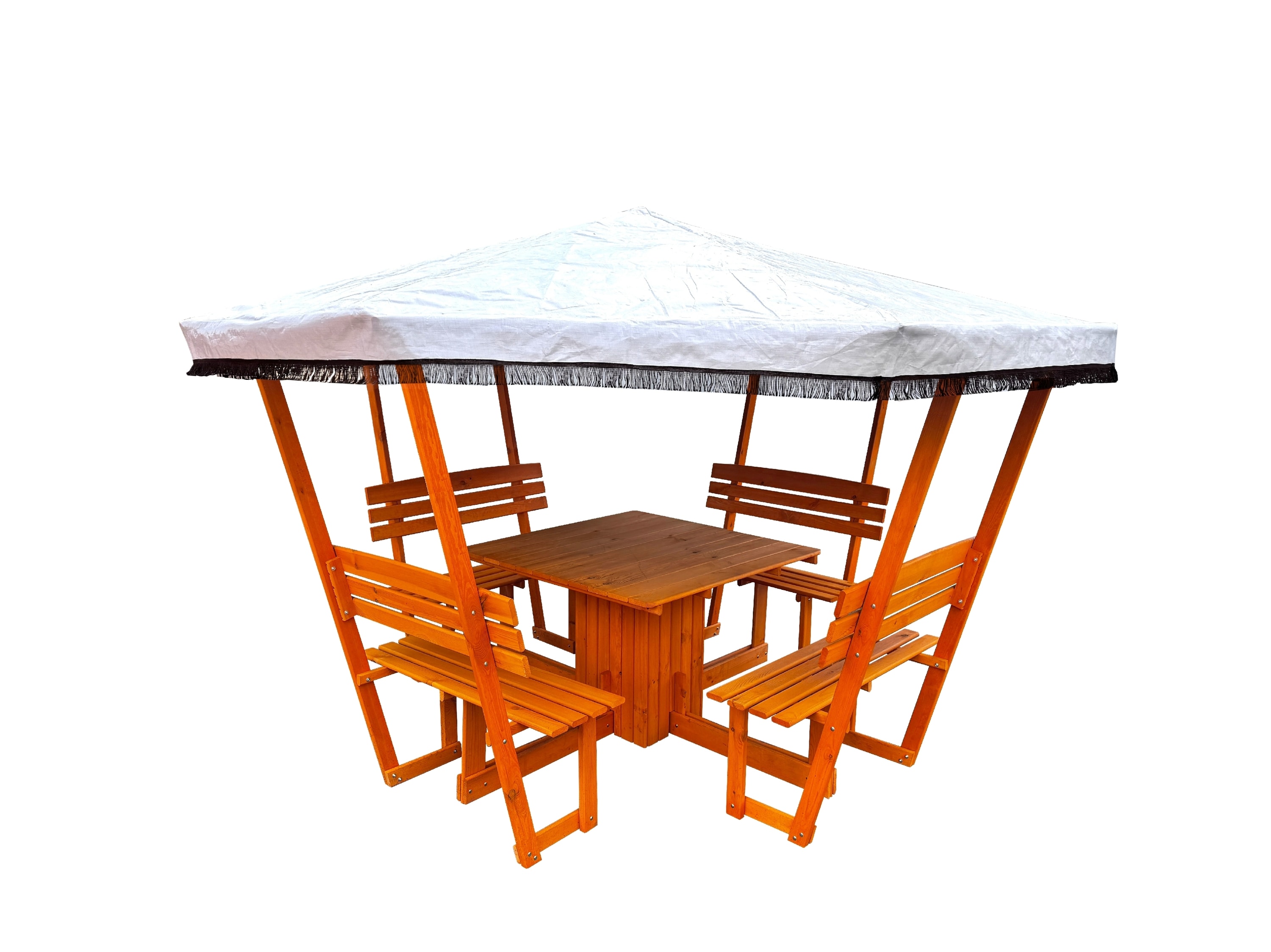 Promadino Pavillon "Rosenheim" mit wei&szlig;em Dach - Bild 1