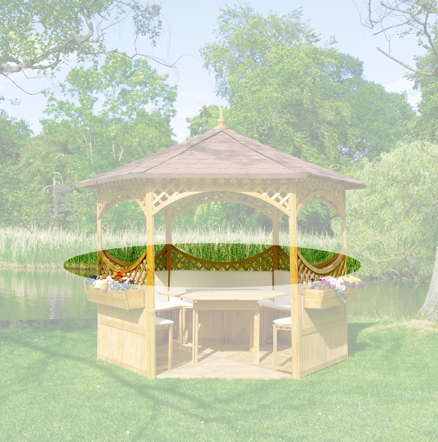 Promadino Satz unterer Rundb&ouml;gen m. Spalier f&uuml;r "Palma" - Bild 1