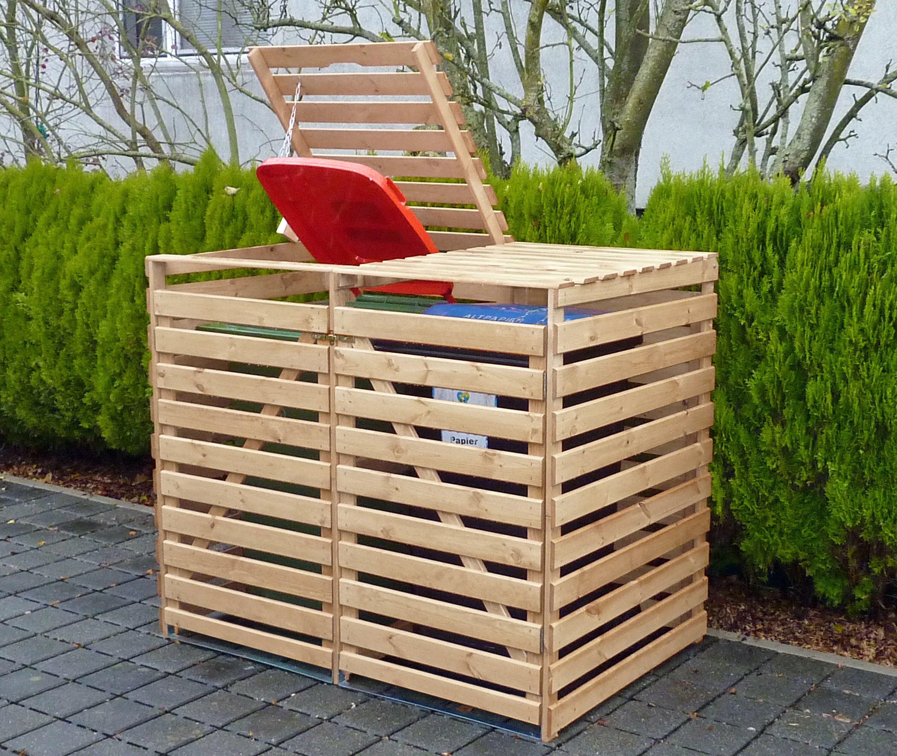 Promadino M&uuml;lltonnenbox "Vario V" f&uuml;r 2 Tonnen - Bild 1