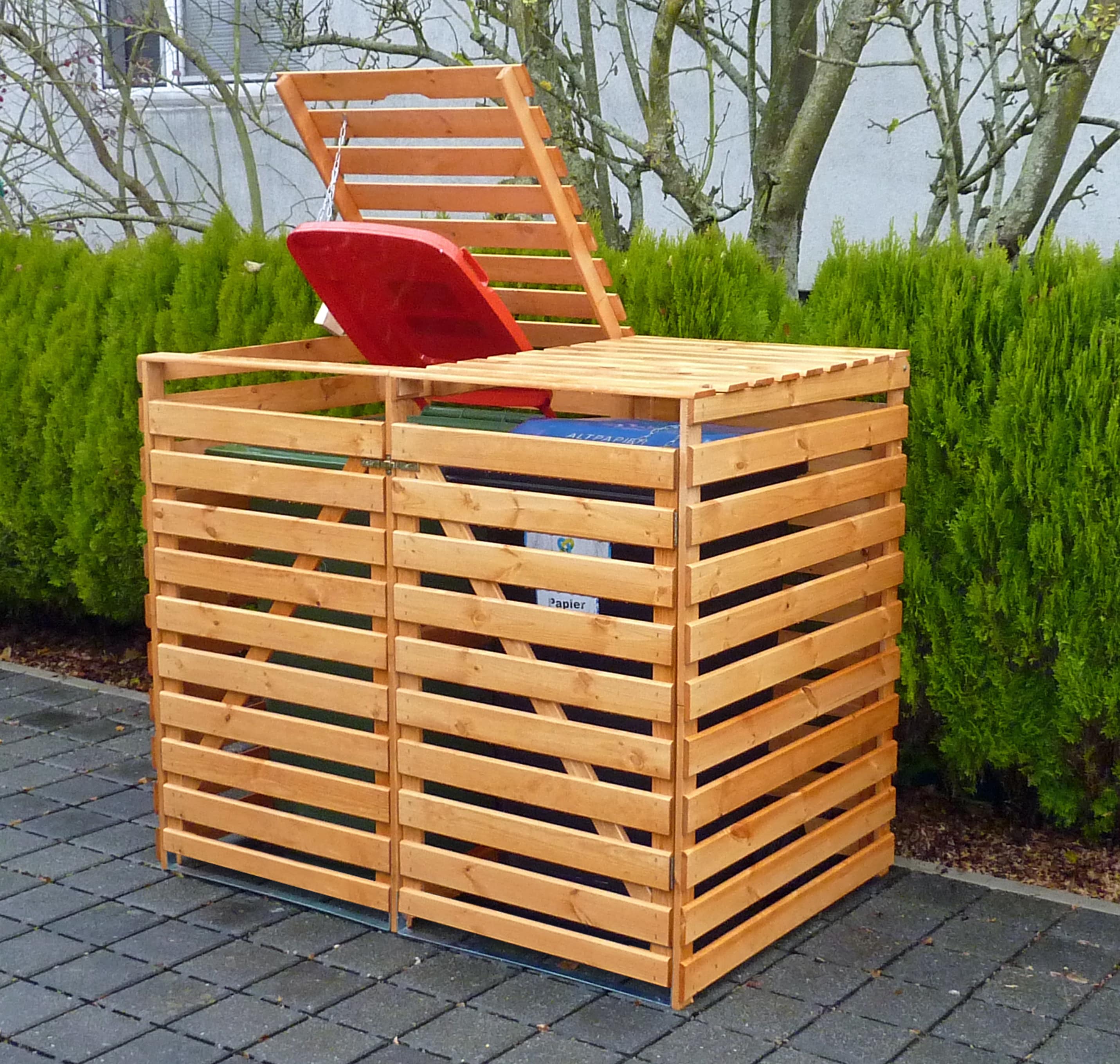 Promadino M&uuml;lltonnenbox "Vario V" f&uuml;r 2 Tonnen - Bild 1