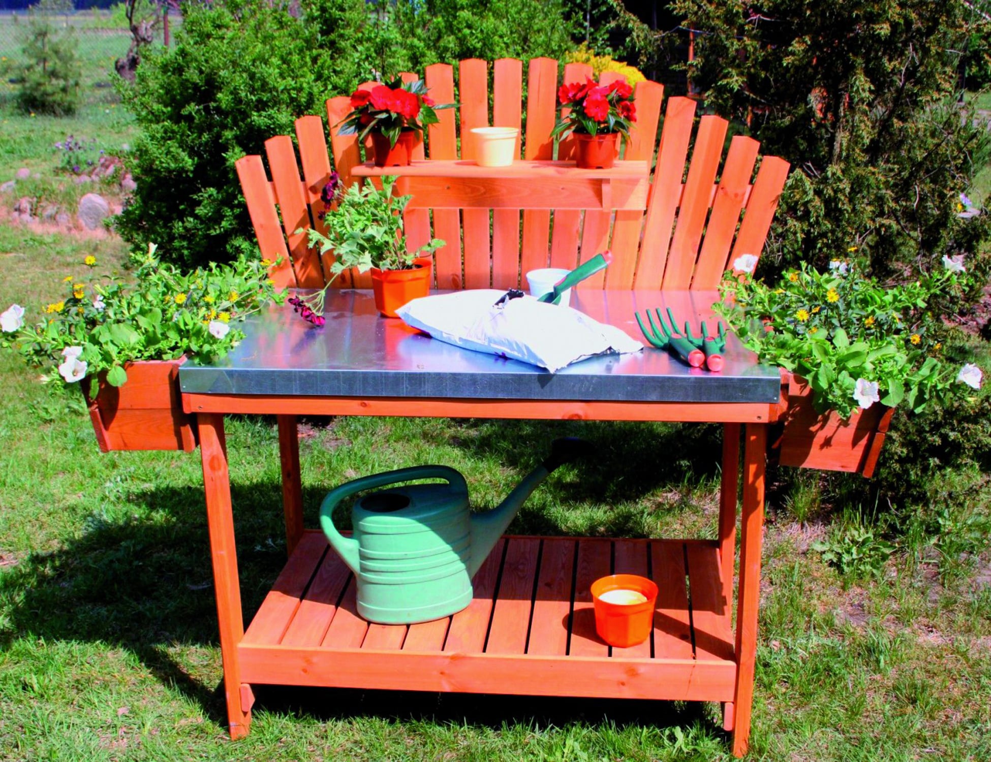 Promadino G&auml;rtnertisch "Helga" mit 2 Pflanzk&auml;sten - Bild 1