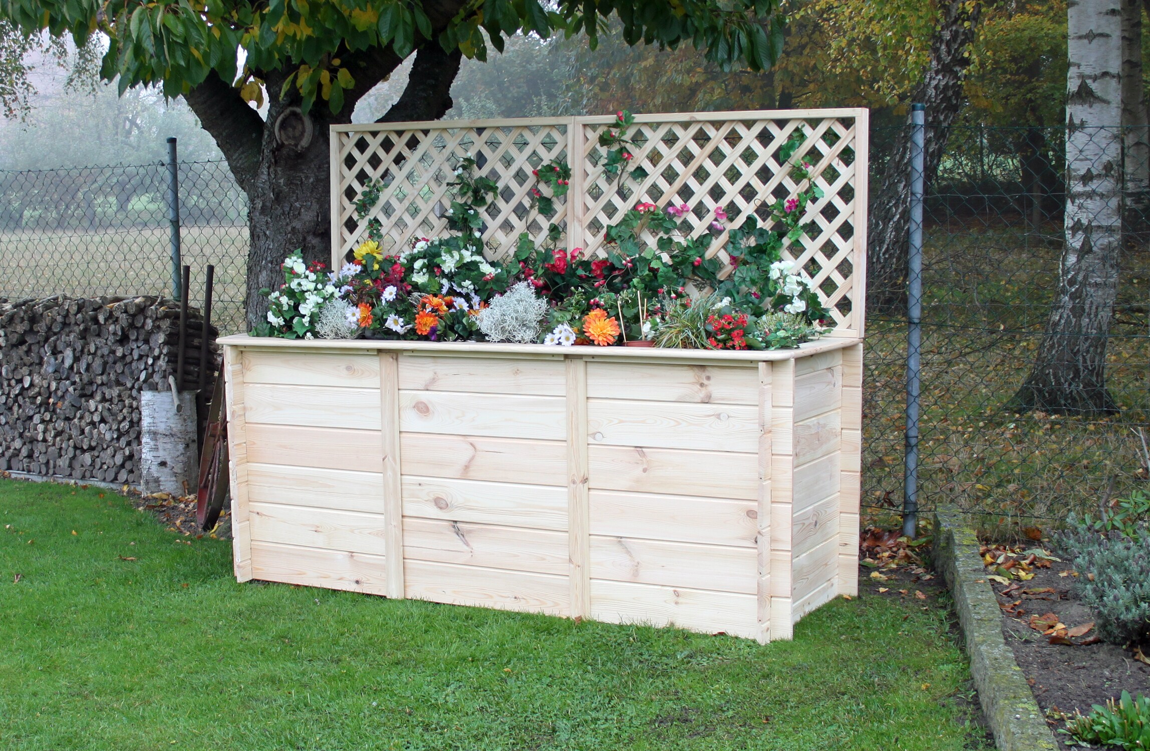 Promadino Hochbeet 2m mit Rankgitteraufsatz - Bild 1