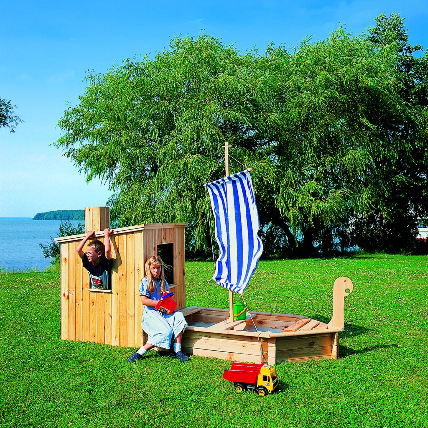 Promadino Set Sandkasten "St&ouml;rtebeker" plus Kaj&uuml;te - Bild 1