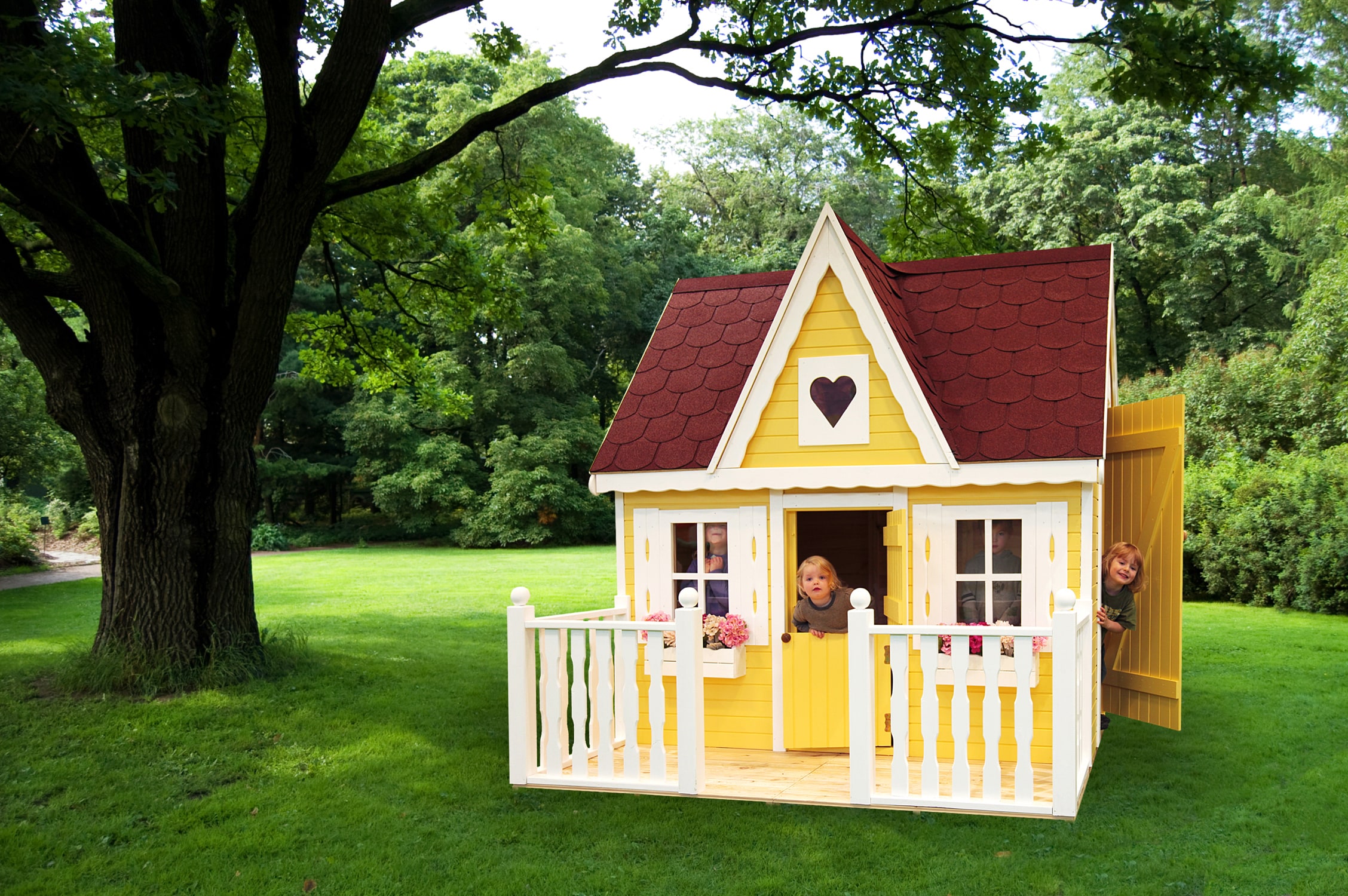 Promadino Set Spielhaus "Schwalbennest" mit Veranda - Bild 1