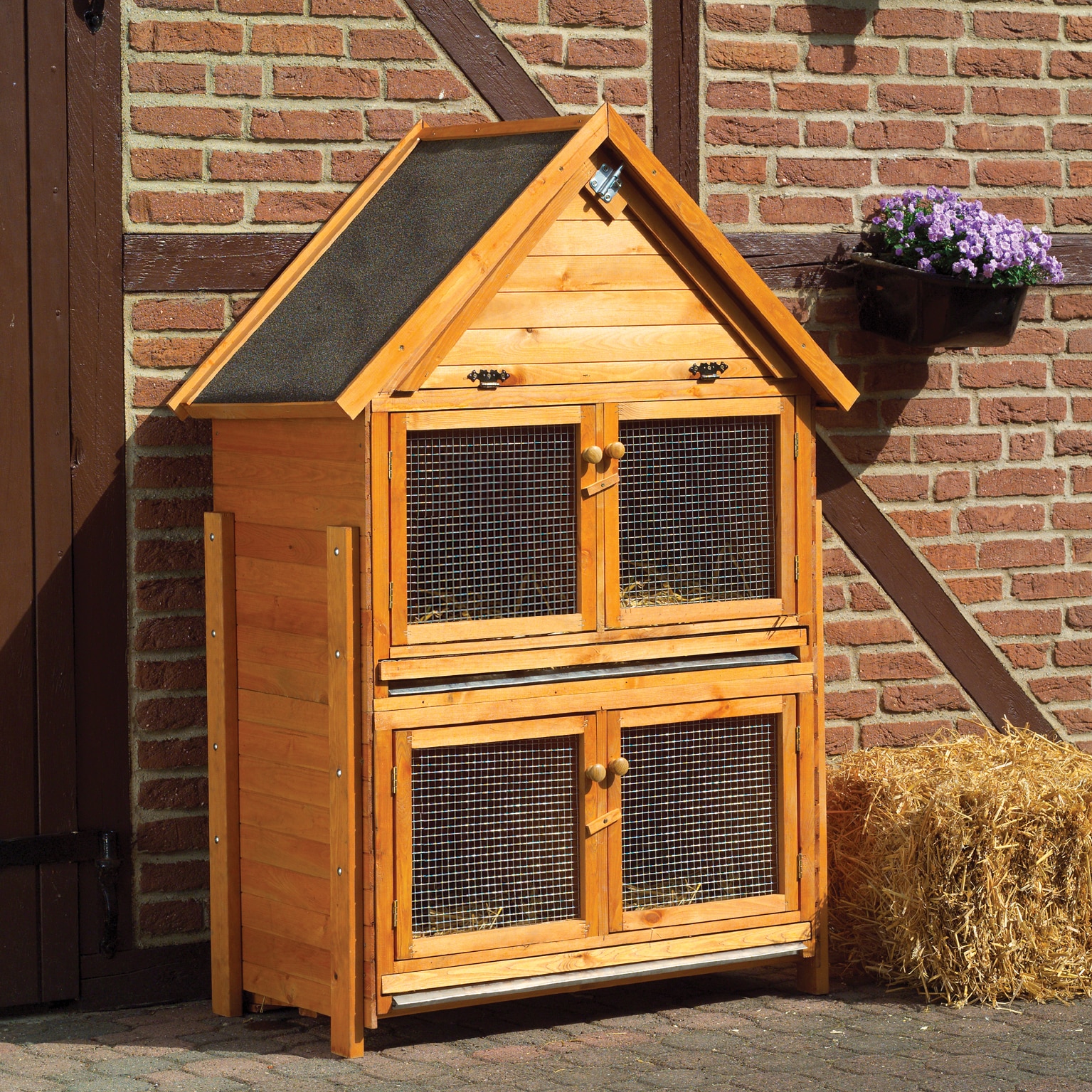 Promadino Kleintierstall "Susi" (Spitzd.) mit Erweiterung - Bild 1