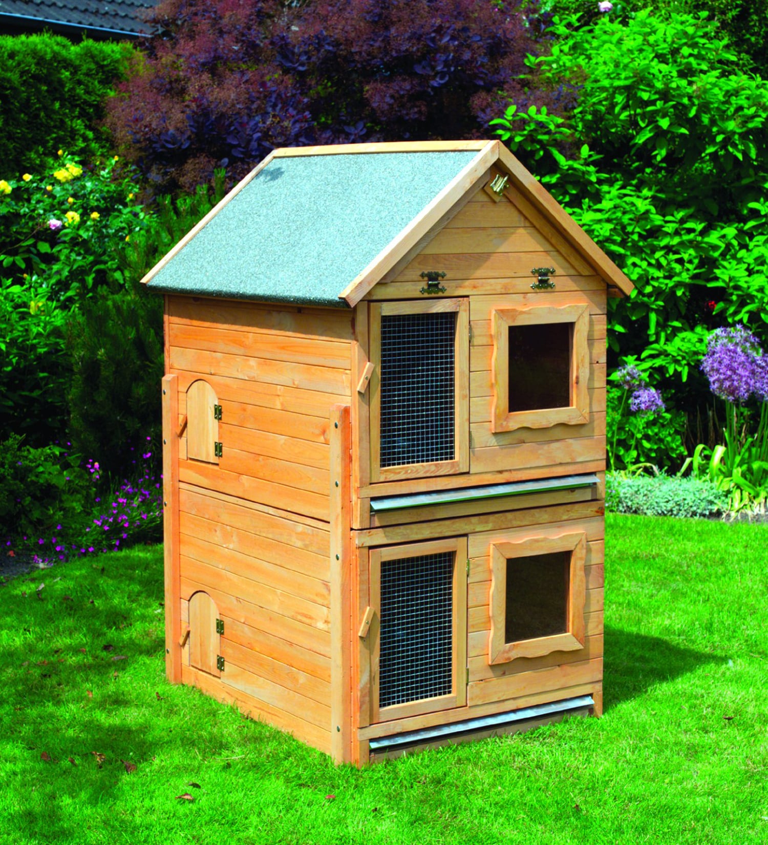 Promadino Kleintiervilla "Maxi" mit Erweiterungsstall - Bild 1