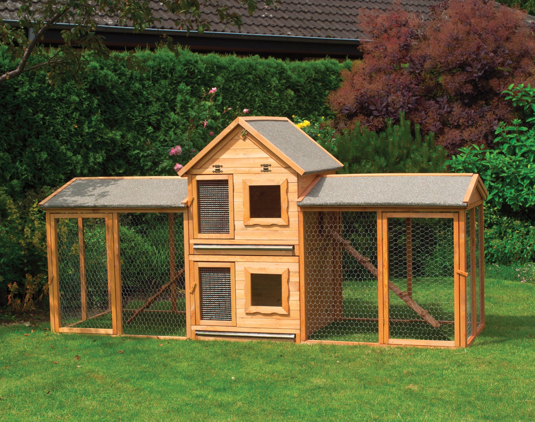 Promadino Kleintiervilla "Maxi" m. Erweiterung+2Auslaufgeh. - Bild 1