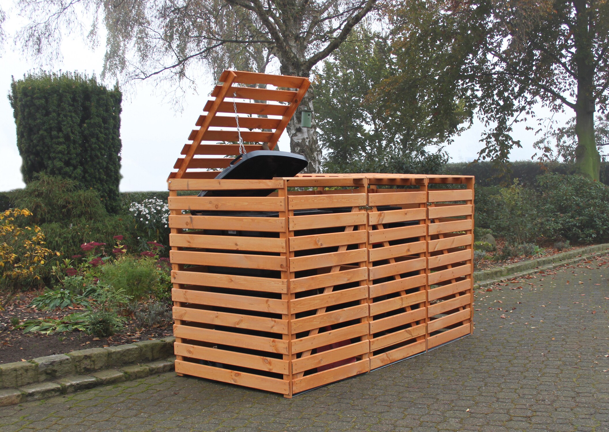 Promadino M&uuml;lltonnenbox "Vario V" f&uuml;r 3 Tonnen hb - Bild 1