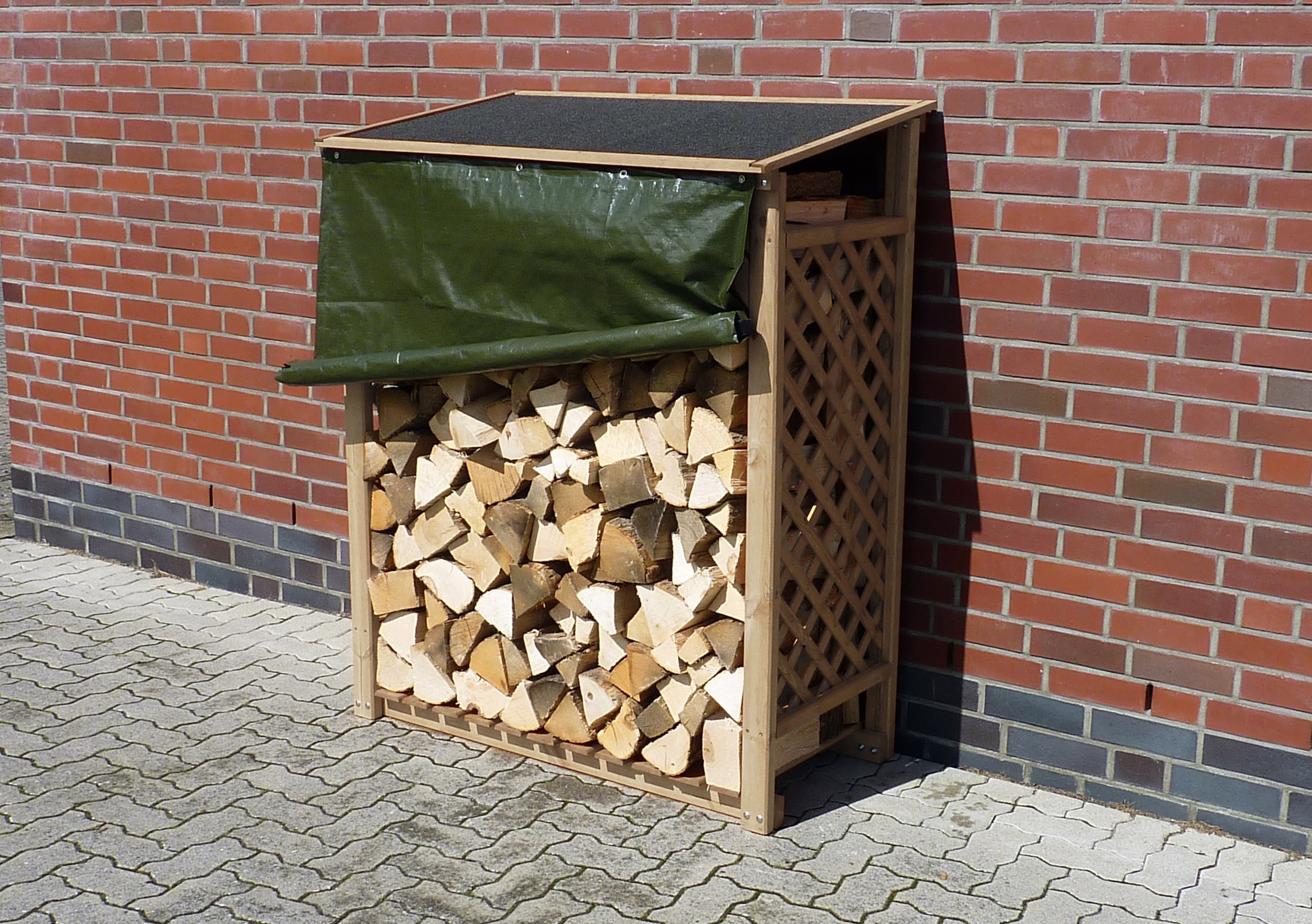 Promadino Kaminholzregal "Speyer" mit Wetterschutz - Bild 1