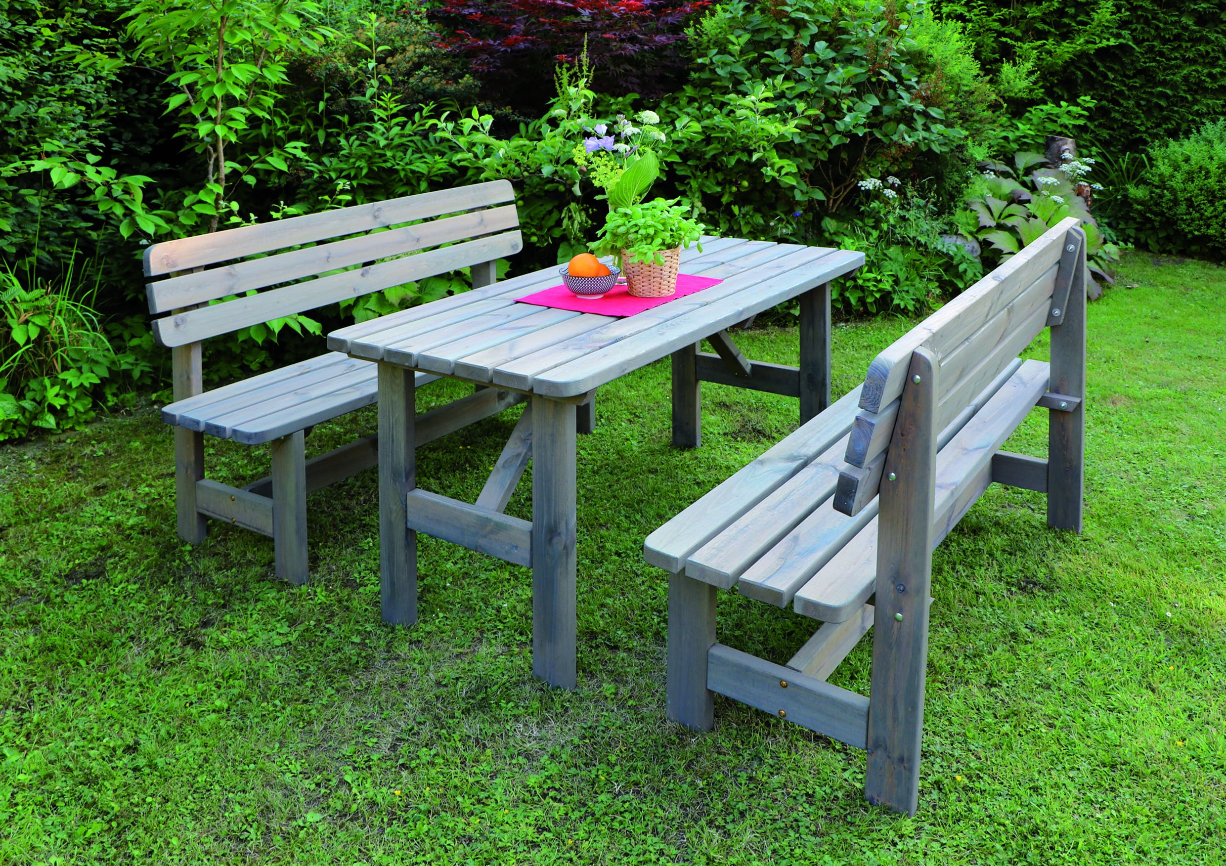 Promadino Holz-Garnitur Summer grau - Bild 1