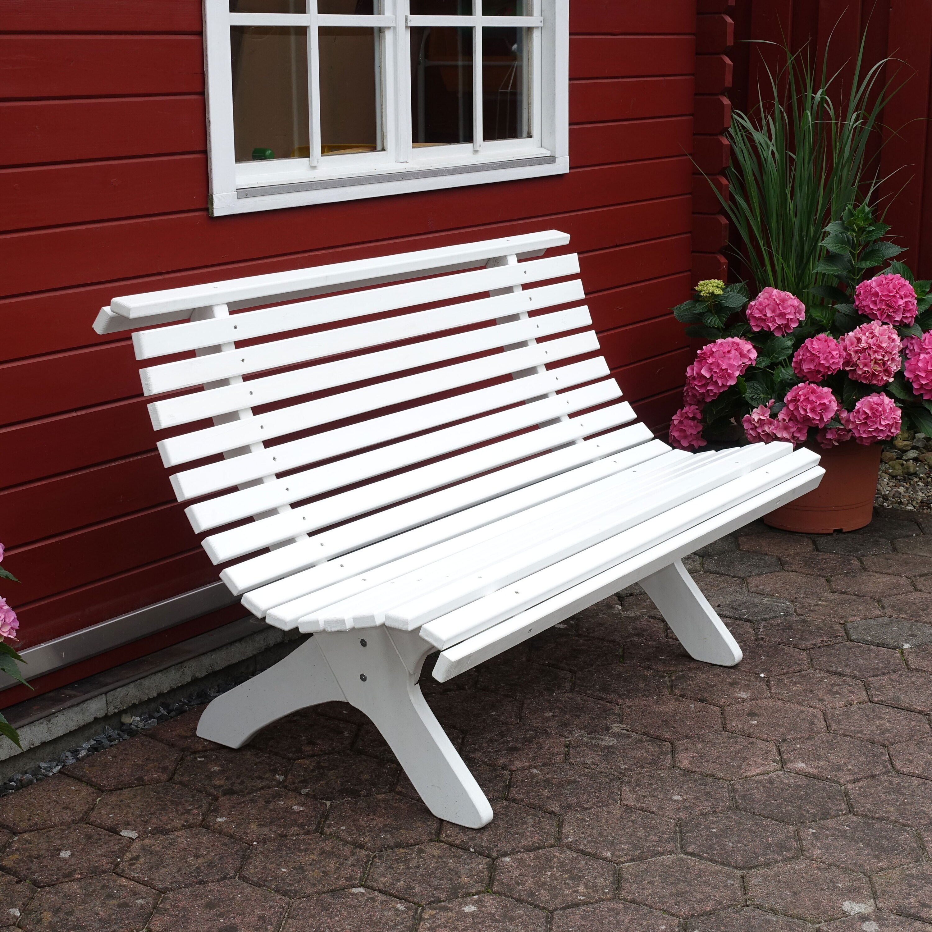 Promadino Gartenbank Sven, wei&szlig; lackiert - Bild 1