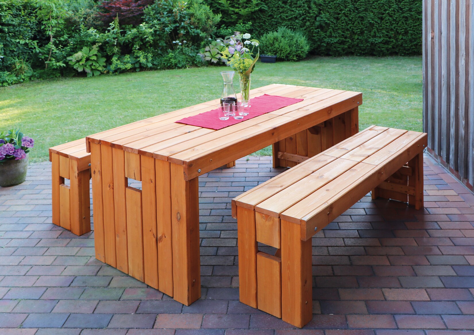 Promadino Holz-Garnitur Rotterdam honigbraun | 04012379601807