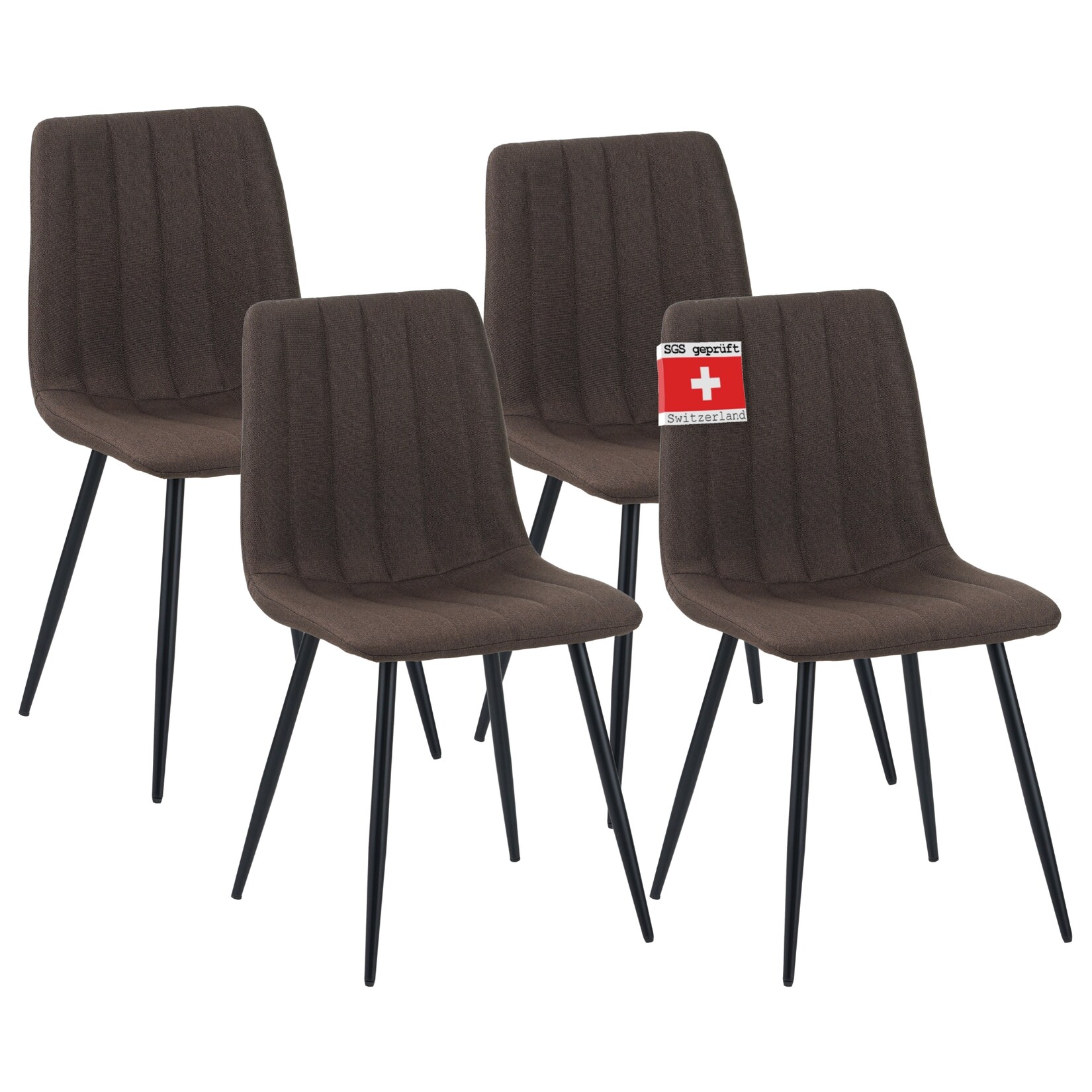 Albatros Esszimmerstühle 4er Set GARDA braun – Komfortabler Polsterstuhl für Modernes und Stilvolles Design am Esstisch – Küchenstuhl oder Stuhl Esszimmer mit hoher Belastbarkeit bis 110kg | 04250263740007