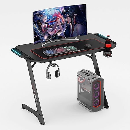 eXcape Gaming Tisch Z10, 100cm (+16cm extensions) x 60cm, LED Beleuchtung - Bild 1