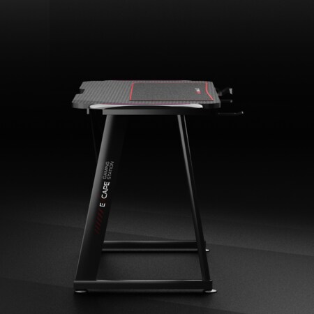 eXcape Table de Gaming Z10 avec éclairage LED 100cm (+16cm Extensions) x  60cm - Pieds en