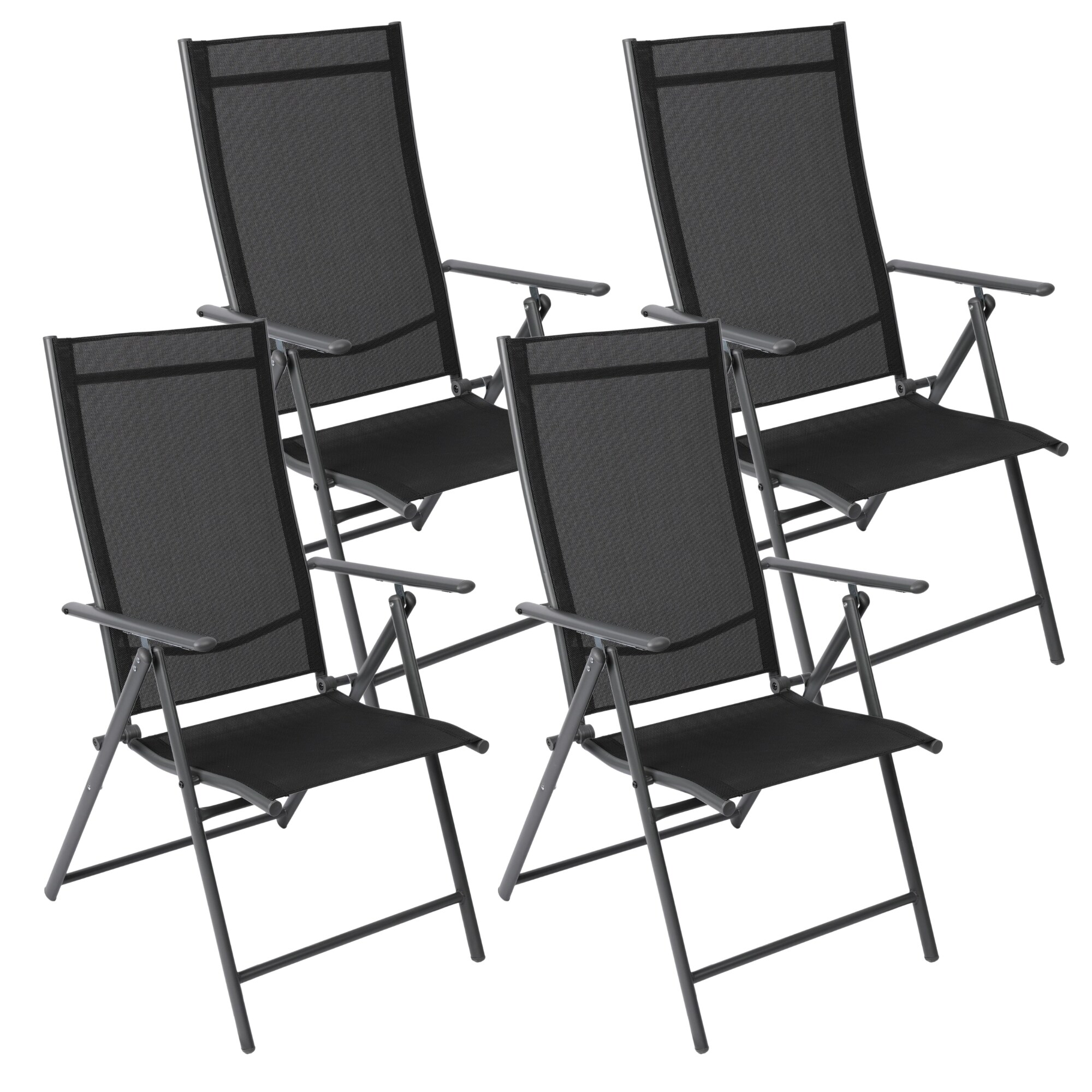 Albatros Gartenst&uuml;hle 4er Set Aruba &ndash; Gartenst&uuml;hle Klappbar mit robustem Metallgestell und hoher Belastbarkeit &ndash; bequeme Klappst&uuml;hle auch als Terrassenst&uuml;hle oder Balkonst&uuml;hle - Bild 1