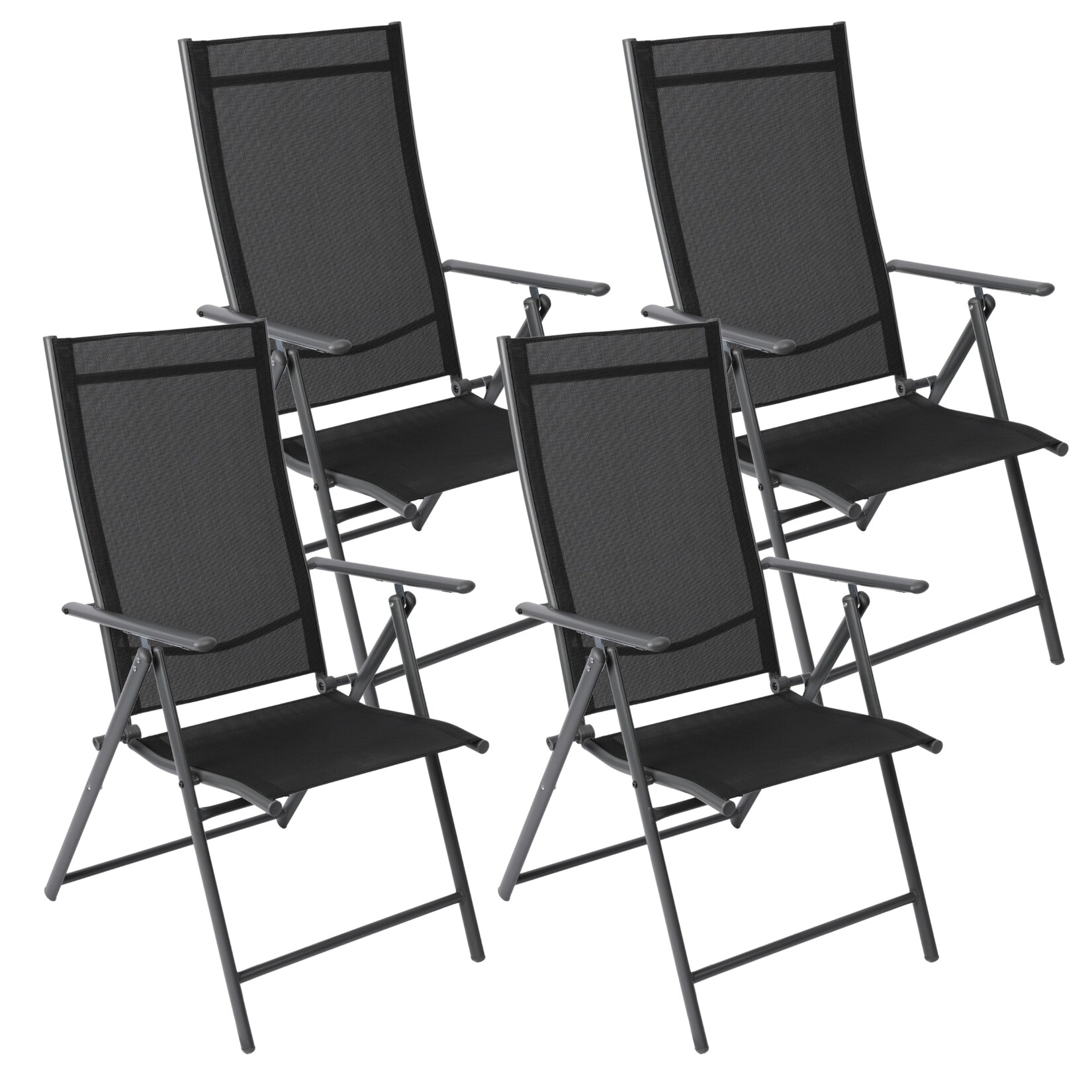 Albatros Gartenstühle 4er Set Aruba – Gartenstühle Klappbar mit robustem Metallgestell und hoher Belastbarkeit – bequeme Klappstühle auch als Terrassenstühle oder Balkonstühle