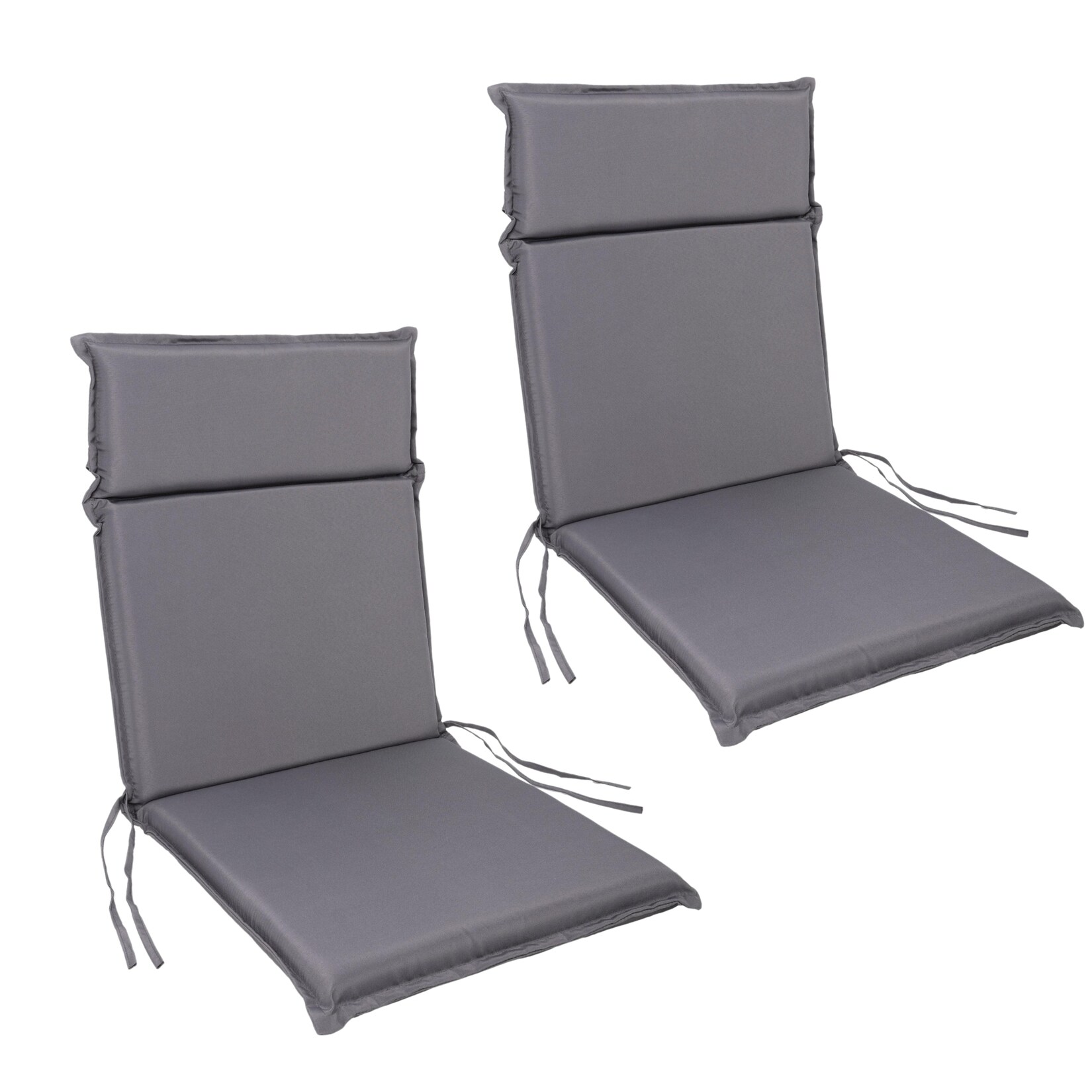 Albatros Gartenstuhl Sitzauflage 2er Set Gartenstuhlauflagen Sitzpolster Sitzkissen Outdoor Anthrazit 99x45cm, Hochlehner Auflage UV Beständig wasserabweisend geeignet für Klappstühle und Stapelstühle