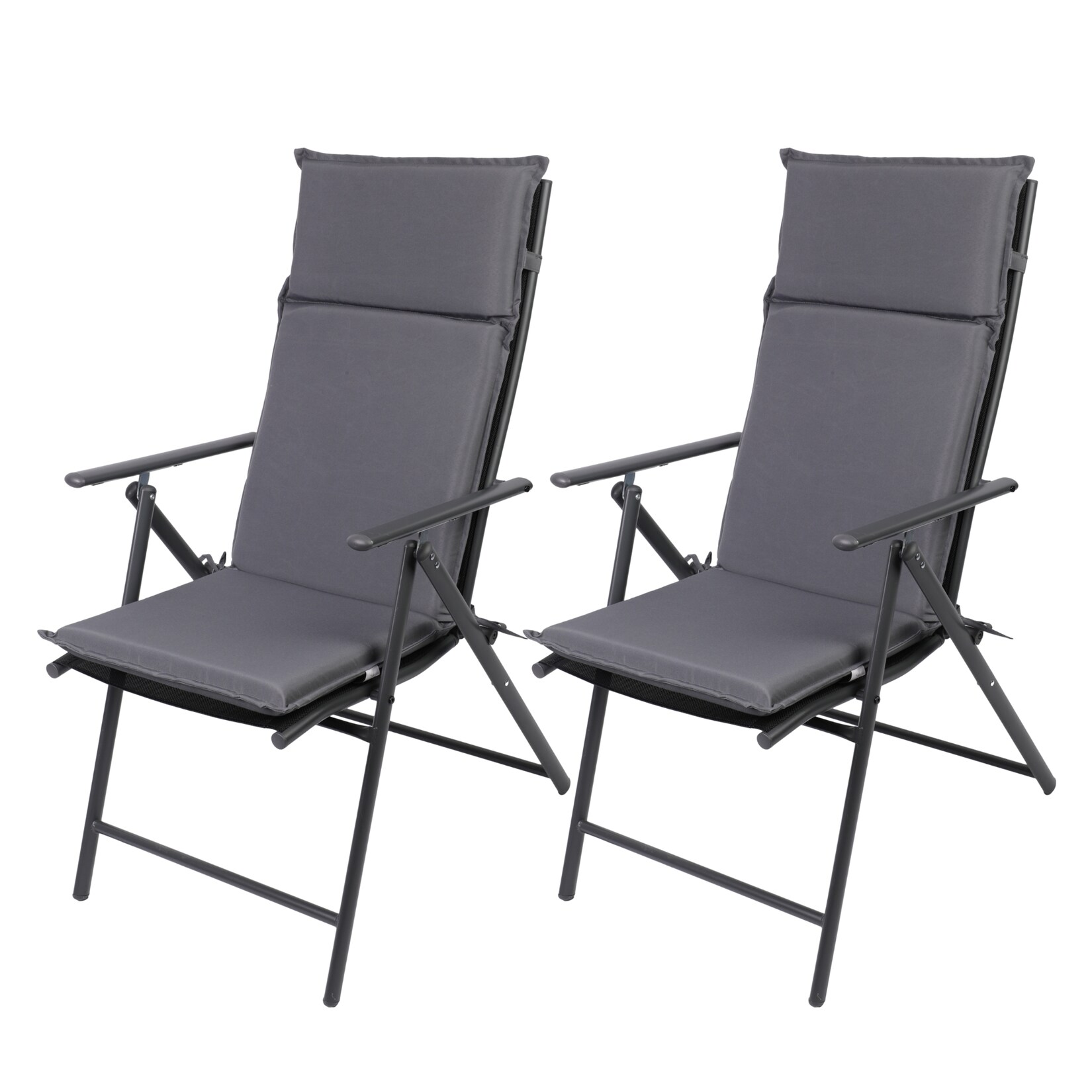 Albatros Gartenstühle Aruba mit Sitzauflage 2er Set – Gartenstühle Klappbar mit robustem Metallgestell und hoher Belastbarkeit – bequeme Klappstühle auch als Terrassenstühle oder Balkonstühle