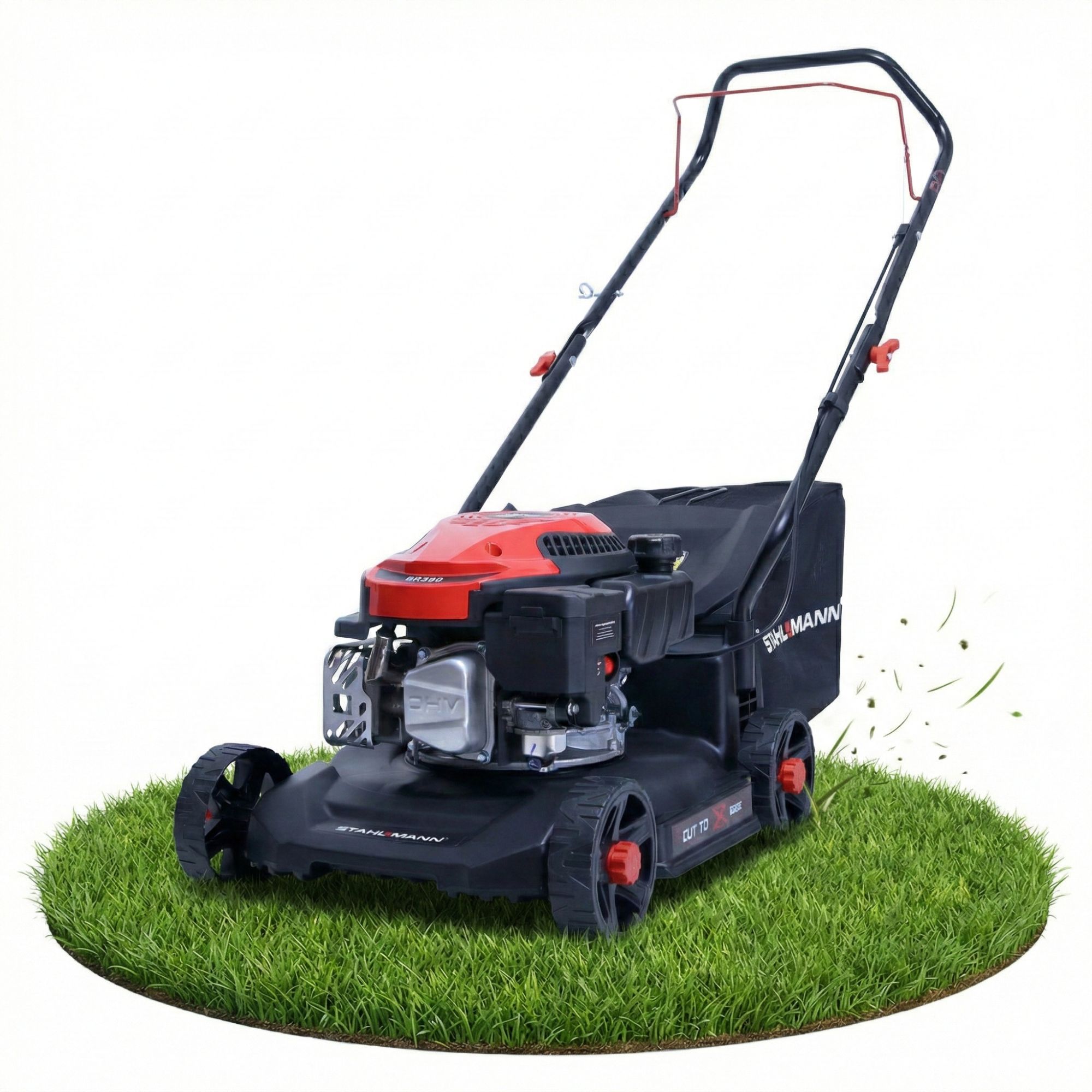 Rasenm&auml;her Benzin BR390 &ndash; 4,0PS (2,9kW) 127ccm, 39cm Schnittbreite, Schnitth&ouml;henverstellung, kompakt, 35L Fangkorb - Bild 1