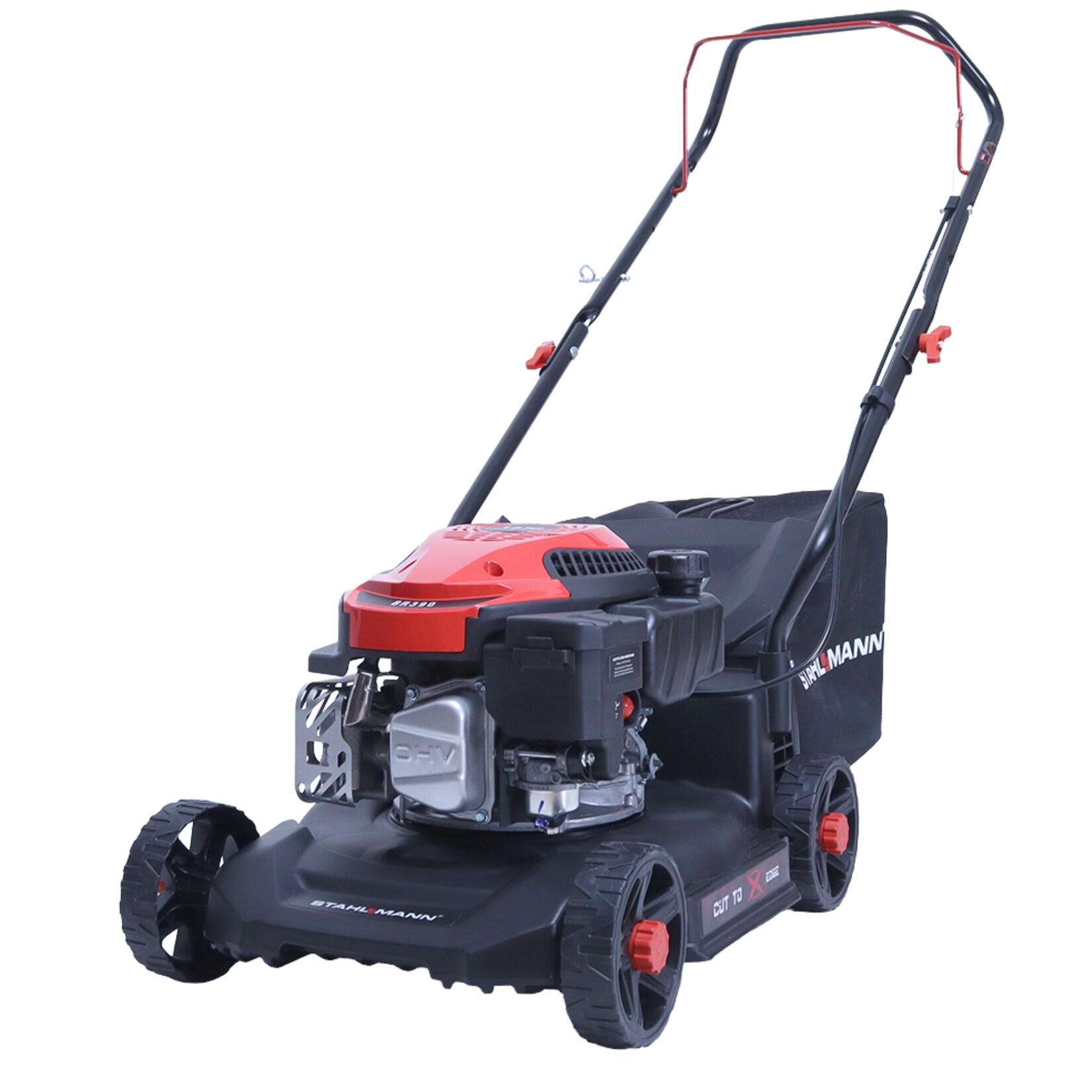 Rasenmäher Benzin BR390 - 4,0PS (2,9kW) 127ccm, 39cm Schnittbreite, Schnitthöhenverstellung, kompakt, 35L Fangkorb