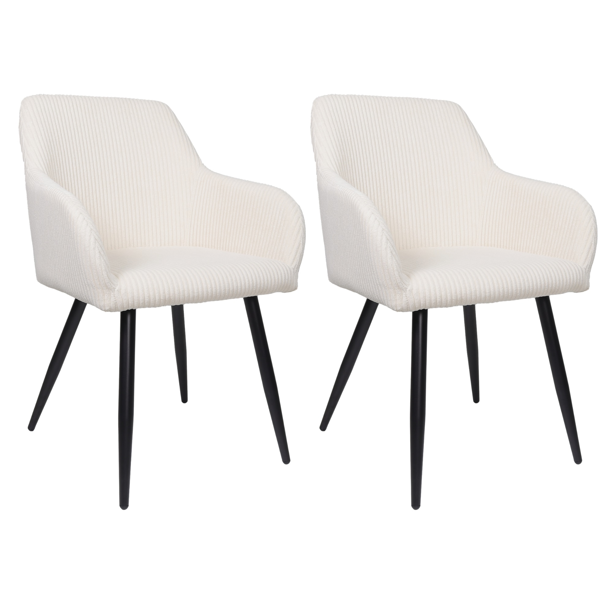 Albatros Esszimmerstuhl SILA &ndash; 2er Set Polsterst&uuml;hle mit Armlehnen, Cord-Bezug | K&uuml;chen- & Esszimmerst&uuml;hle f&uuml;r K&uuml;che, Wohnzimmer & Esszimmer | Beige - Bild 1