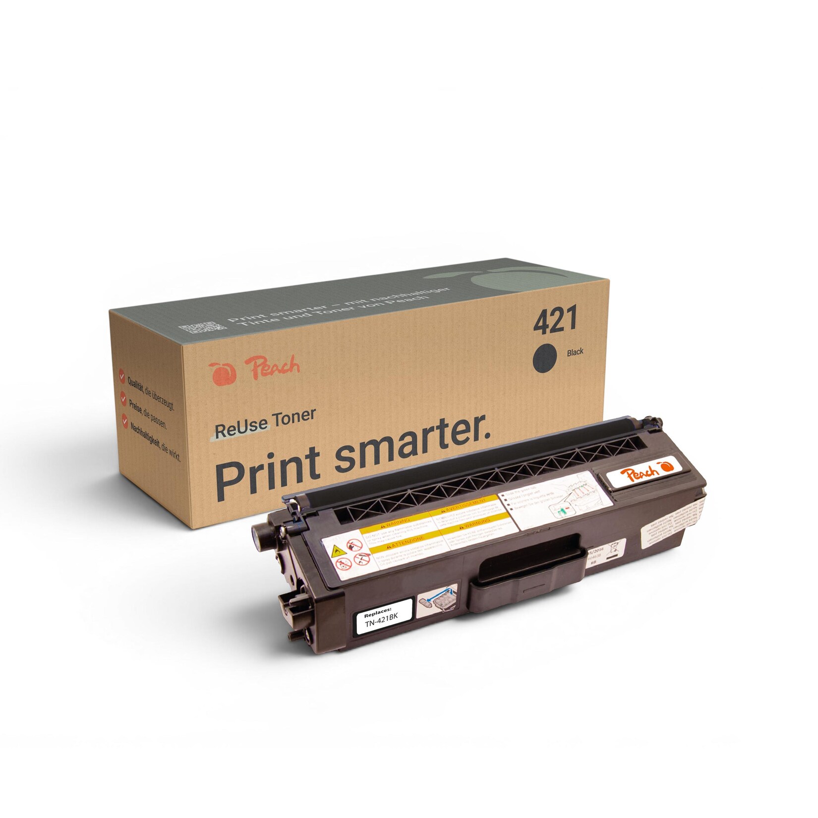 Peach B421 BK Toner bk ersetzt Brother TN-421BK für z.B. Brother DCPL 8410 CDW, Brother MFCL 8690 CDW, Brother DCPL 8410 CDN (wiederaufbereitet)