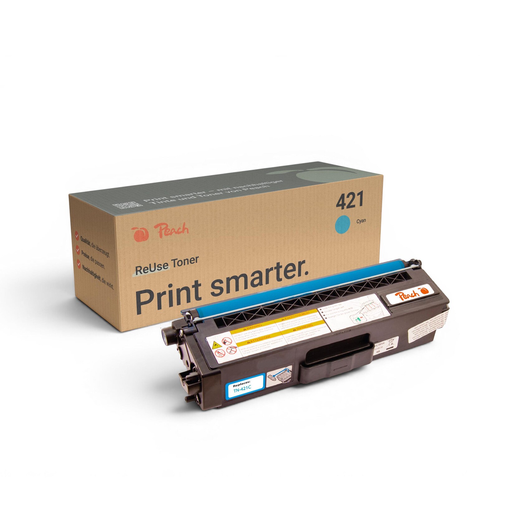 Peach B421 C Toner cy ersetzt Brother TN-421C für z.B. Brother DCPL 8410 CDW, Brother MFCL 8690 CDW, Brother DCPL 8410 CDN, Brother HLL 8260 CDW (wiederaufbereitet)