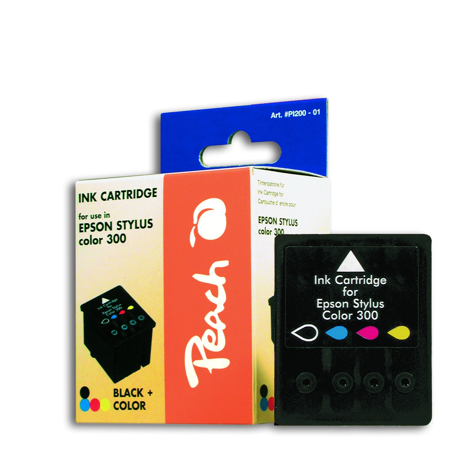 Peach E138  Druckerpatrone (col, bk) ersetzt Epson S020138 f&uuml;r z.B. Epson Stylus Color 300 - Bild 1