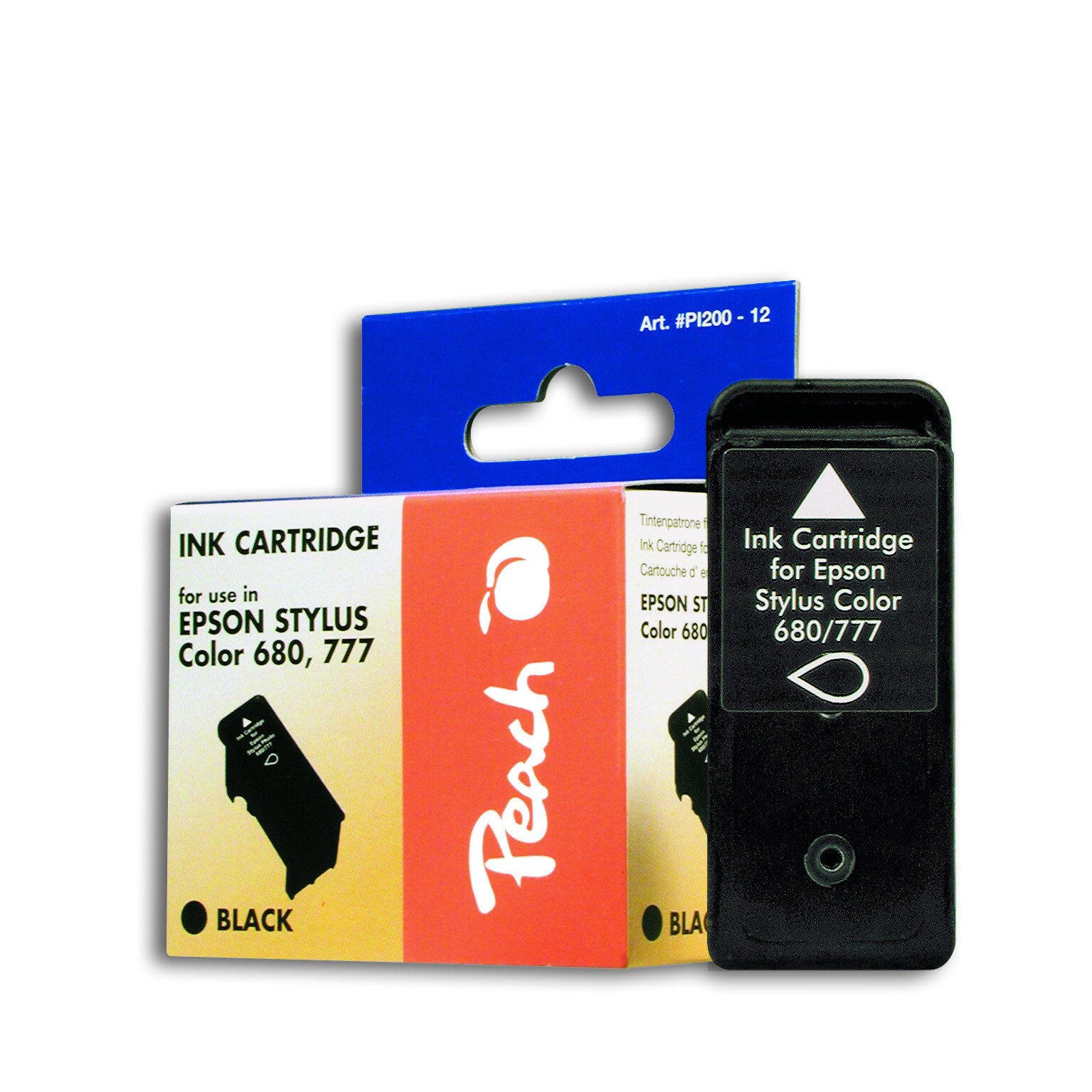 Peach E17 BK Druckerpatrone bk ersetzt Epson T017BK, C13T01740110 f&uuml;r z.B. Epson 1000 ICS, Epson Stylus Color 680, Epson Stylus Color 680 TR - Bild 1