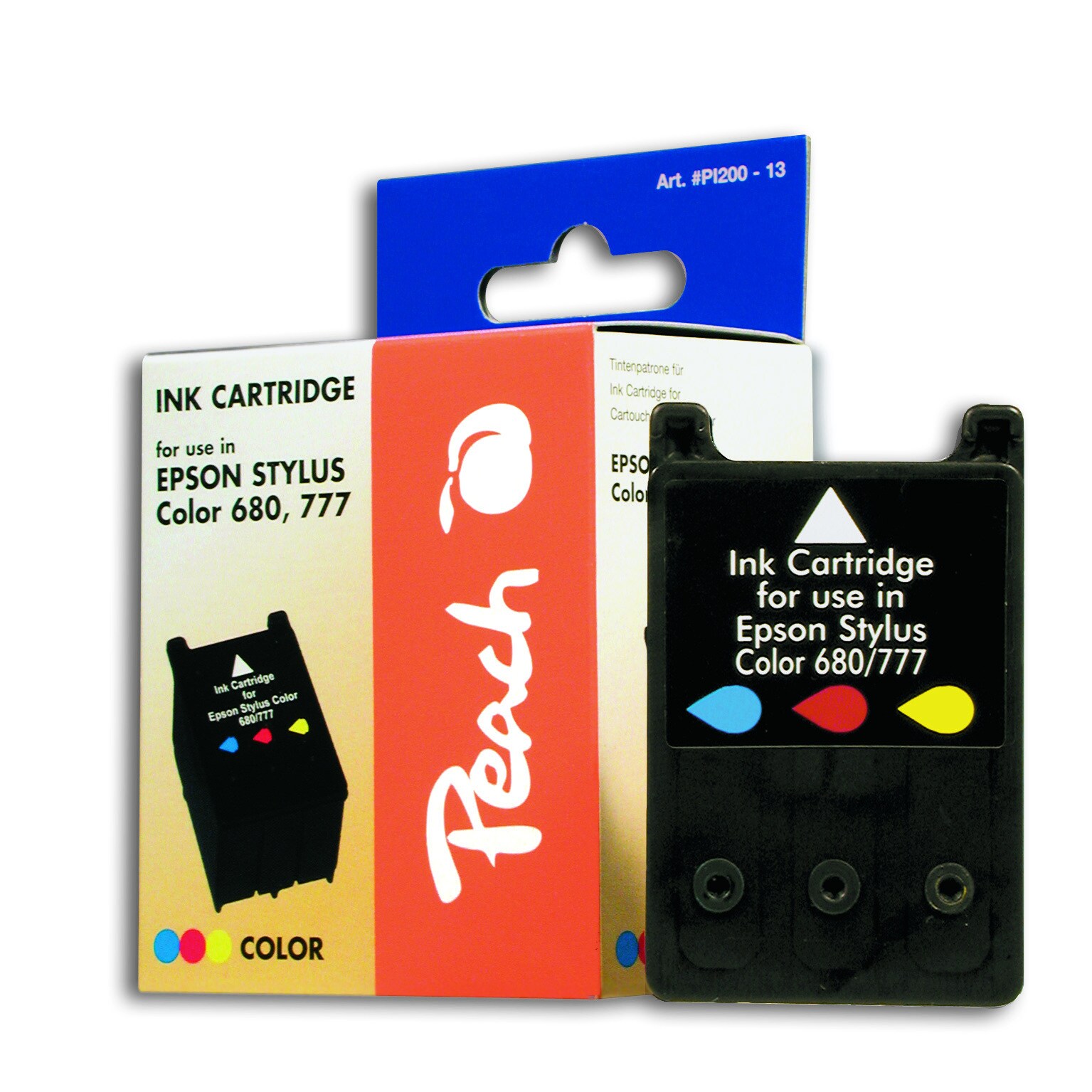 Peach E18 C Druckerpatrone col ersetzt Epson T018C, C13T01840110 f&uuml;r z.B. Epson 1000 ICS, Epson Stylus Color 680, Epson Stylus Color 680 TR - Bild 1