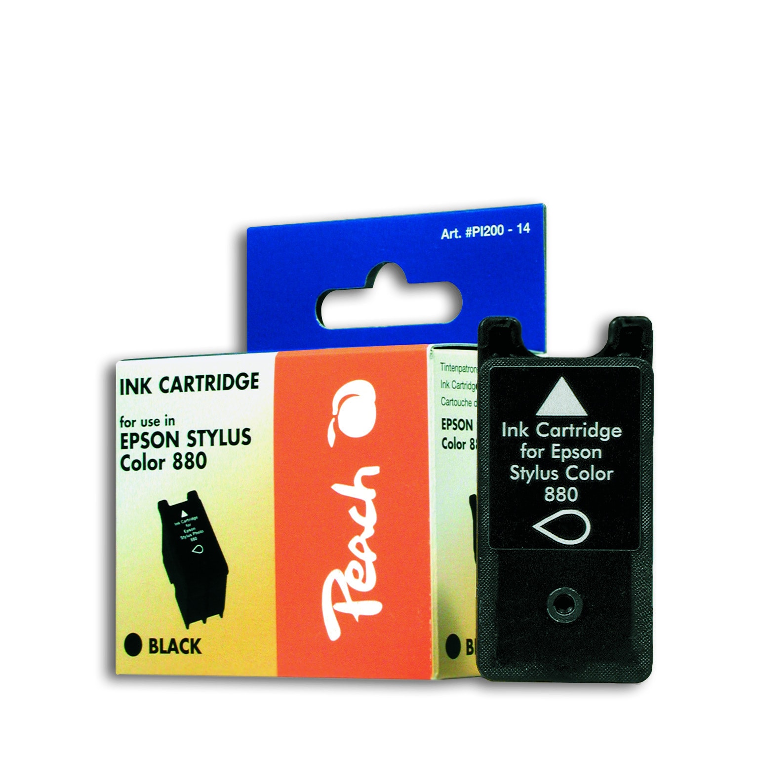 Peach E19 BK Druckerpatrone bk ersetzt Epson T019BK, C13T01940110 f&uuml;r z.B. Epson Stylus Color 8 Cube, Epson Stylus Color 880, Epson Stylus Color 880 I - Bild 1
