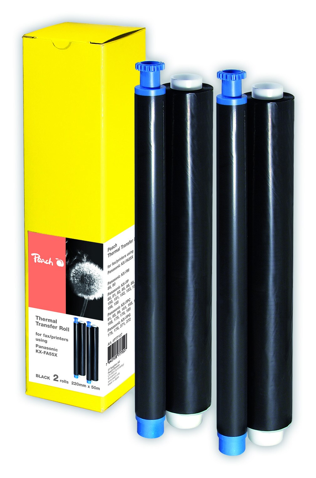 Peach 2  Thermal Transfer Rollen ersetzt Panasonic KX-FA55X - Bild 1