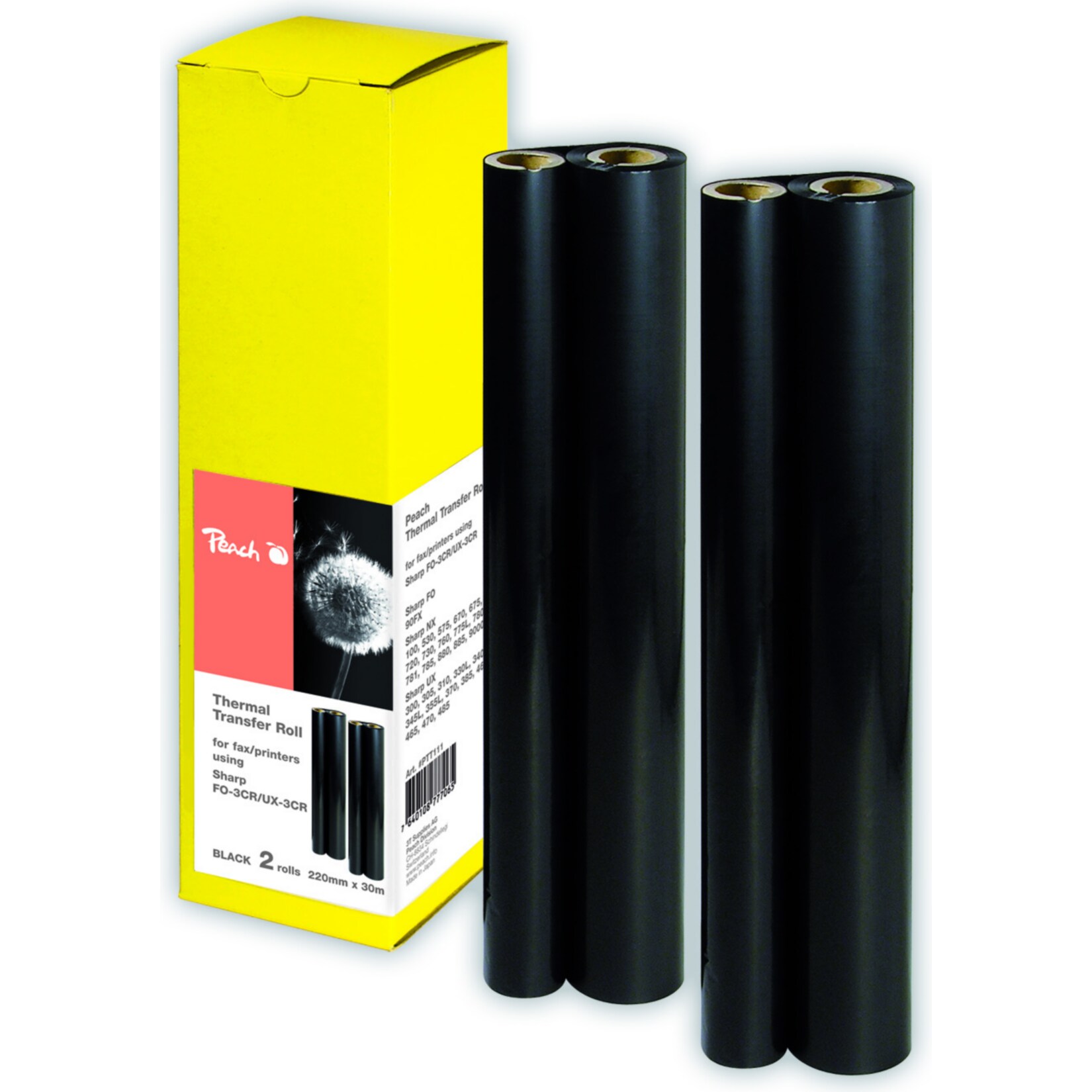 Peach 2  Thermal Transfer Rollen ersetzt Sharp FO-3CR - Bild 1