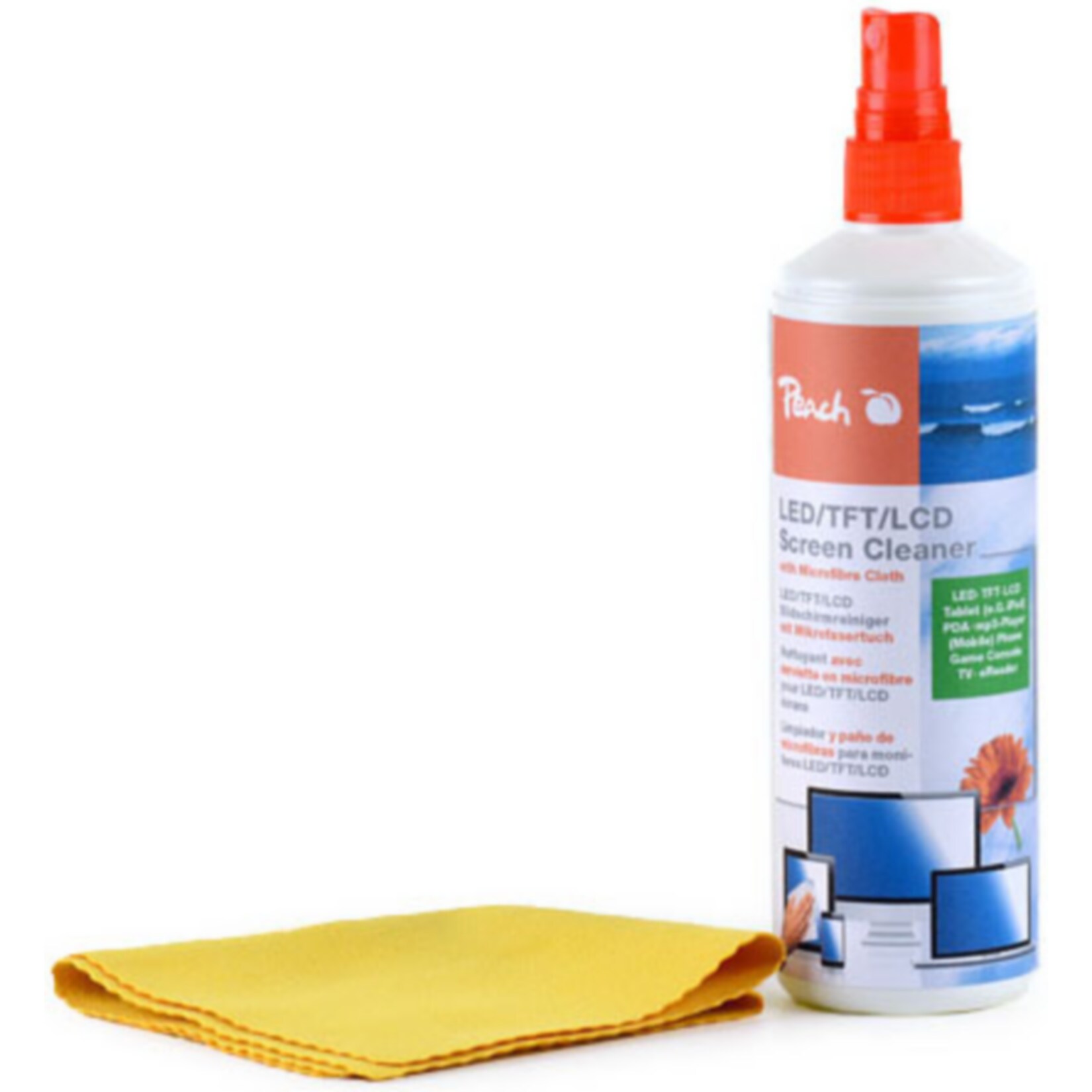 Peach Universal Oberfl&auml;chen Reiniger + Mikrofasertuch PA104, 250 ml - Bild 1