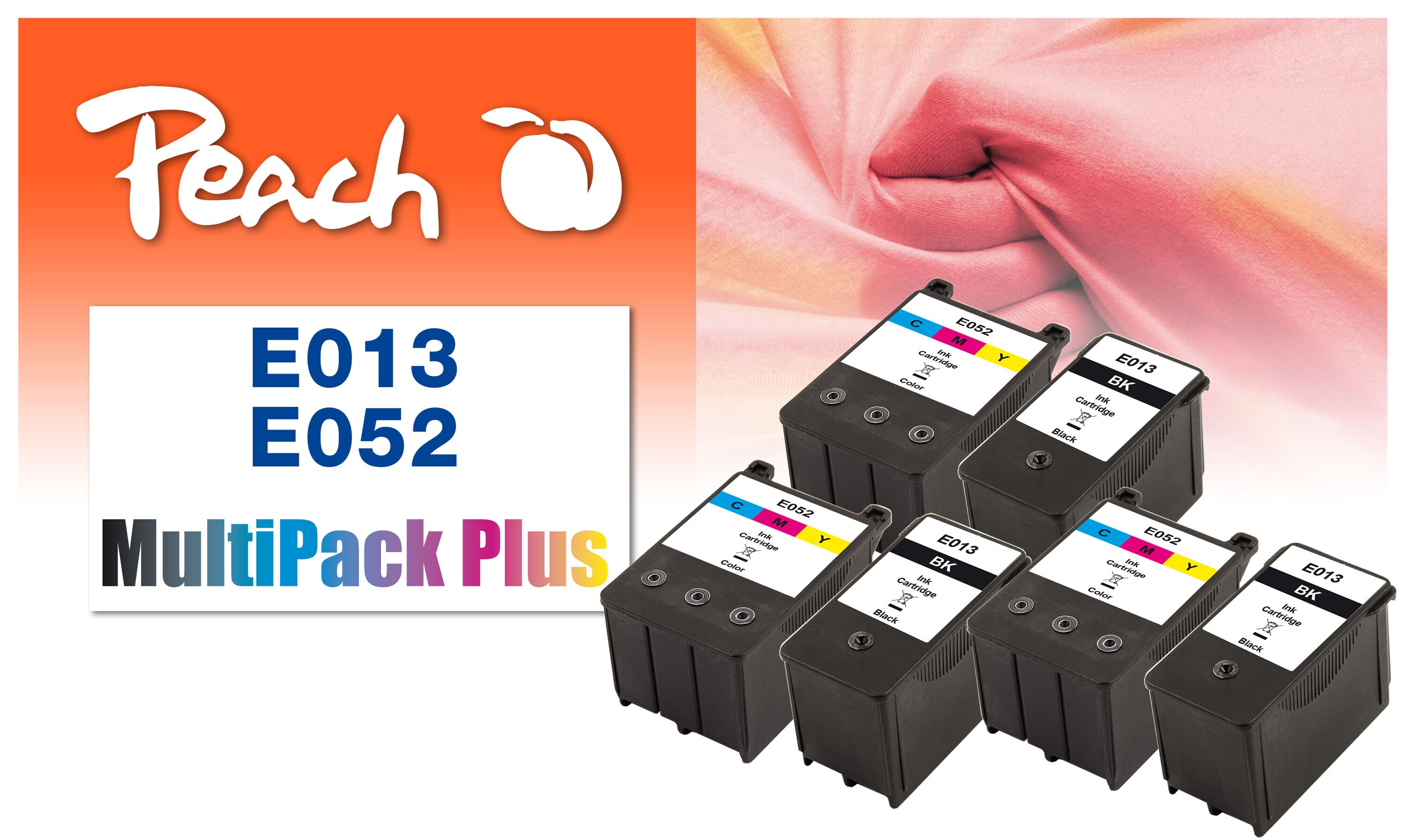 Peach E13  6 Druckerpatronen bk ersetzt Epson T013, T052 f&uuml;r z.B. Epson Machjet 600 C, Epson Machjet 930 C, Epson MJ 600 C, Epson MJ 930 C - Bild 1