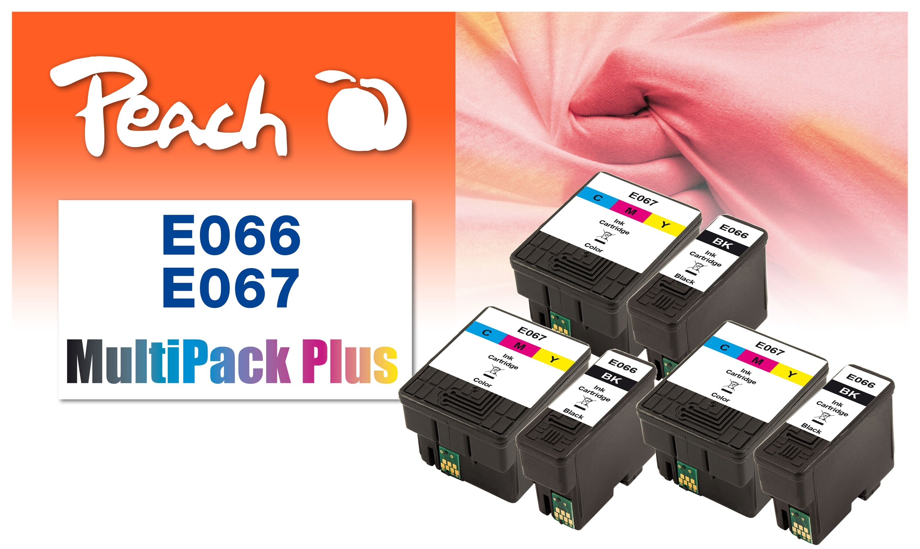 Peach E661  6 Druckerpatronen bk ersetzt Epson T0661, T0670, C13T06624010 f&uuml;r z.B. Epson Stylus C 48 - Bild 1