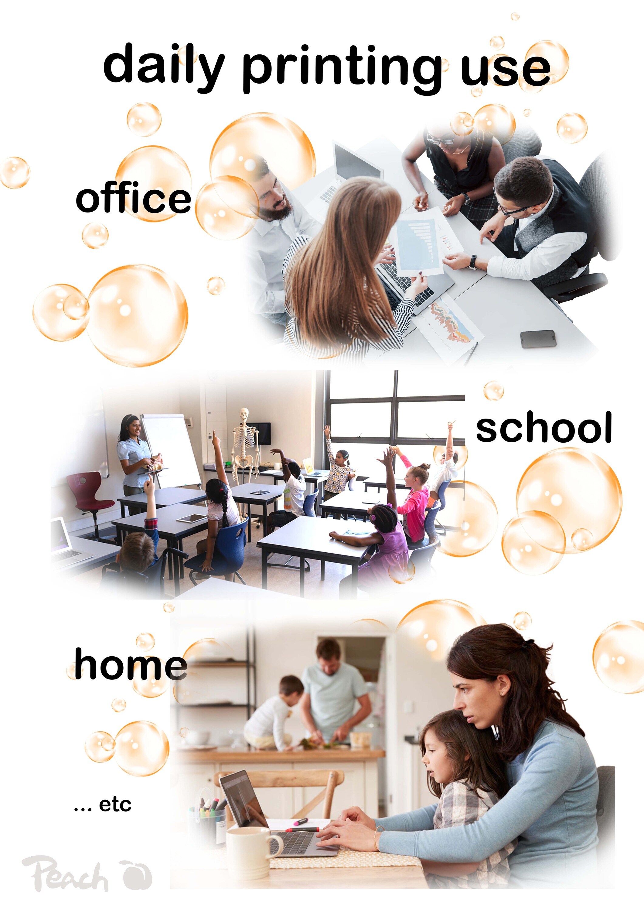 Peach Druckköpfe Spar Pack - Kompatible Tintenpatronen Für HP Drucker 302 Series Mit 5,0 Ah Leistung