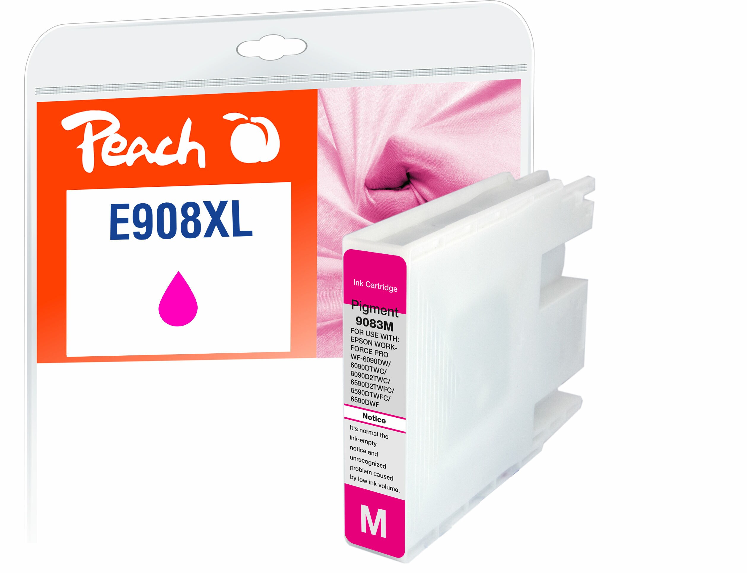Peach E907/908 Druckerpatrone XL ma ersetzt Epson T9083, No. 908XLM, C13T90834010 f&uuml;r z.B. Epson Workforce Pro WF -6090 DW - Bild 1