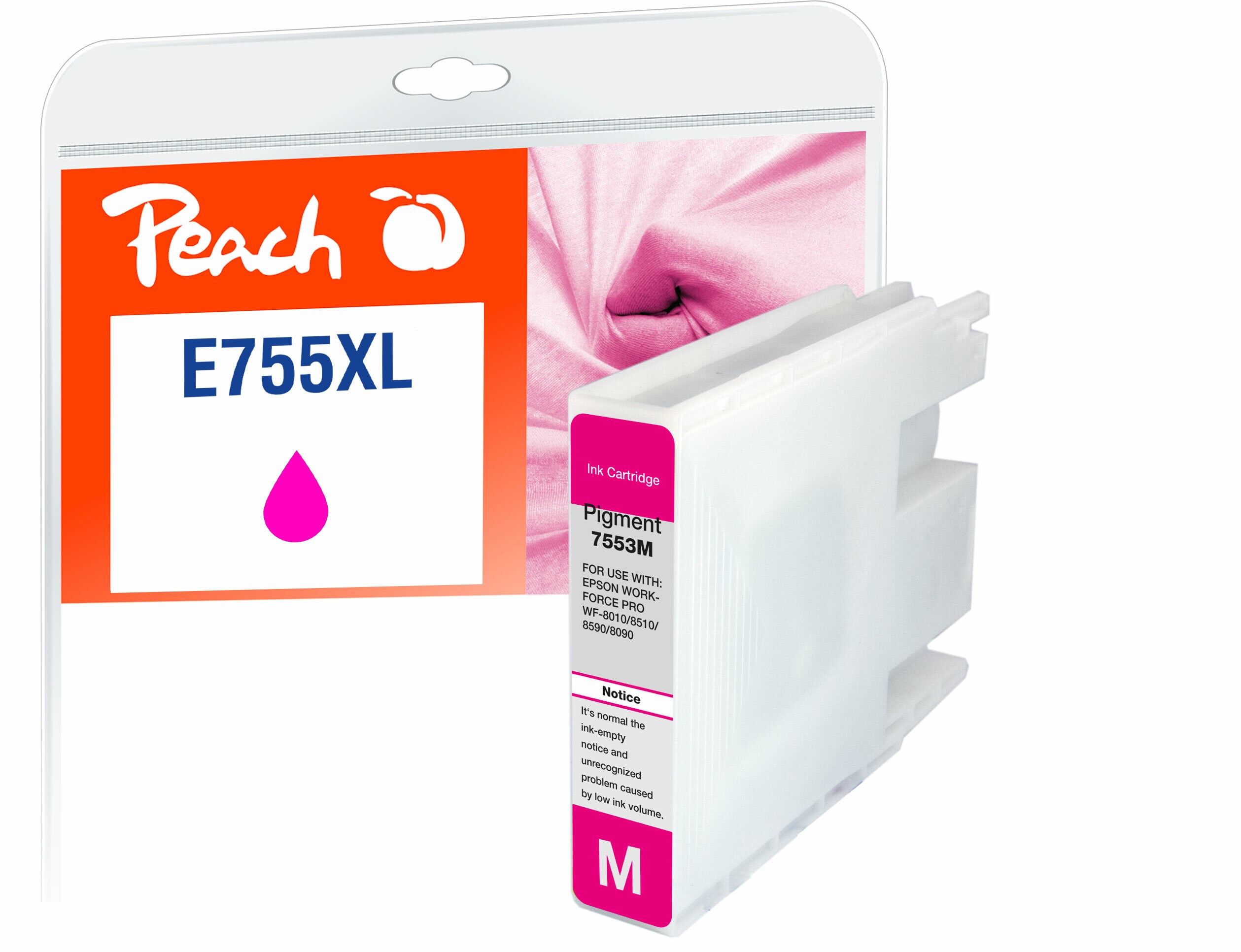 Peach E754/755/756 Druckerpatrone XL ma ersetzt Epson T7553M, C13T755340 f&uuml;r z.B. Epson WorkForce Pro WF -6530 MFP, Epson WorkForce Pro WF -8090 - Bild 1