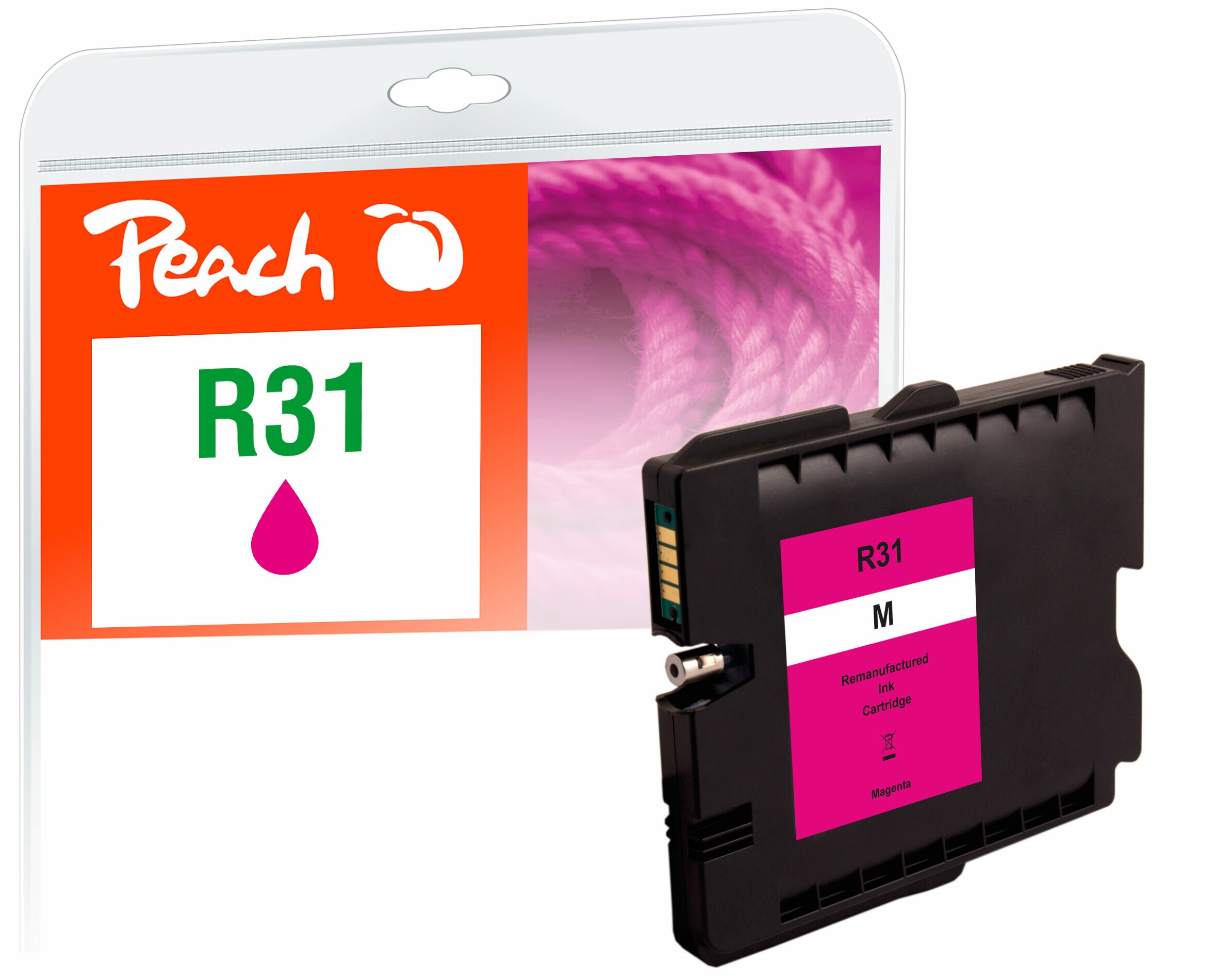 Peach R31  Druckerpatrone ma ersetzt Ricoh GC31M, 405690 f&uuml;r z.B. Ricoh Aficio GX e 2600, Ricoh Aficio GX e 3300, Ricoh Aficio GX e 3300 n (wiederaufbereitet) - Bild 1