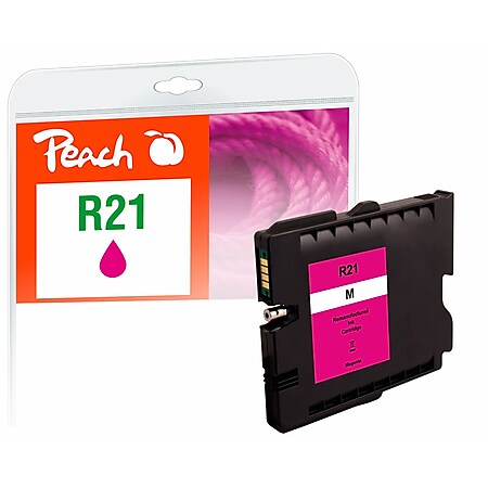 Peach R21 Druckerpatrone ma ersetzt Ricoh GC21M, 405534 für z.B. Ricoh Aficio GX 2500, Ricoh Aficio GX 3000, Ricoh Aficio GX 3000 s (wiederaufbereitet) - Bild 1