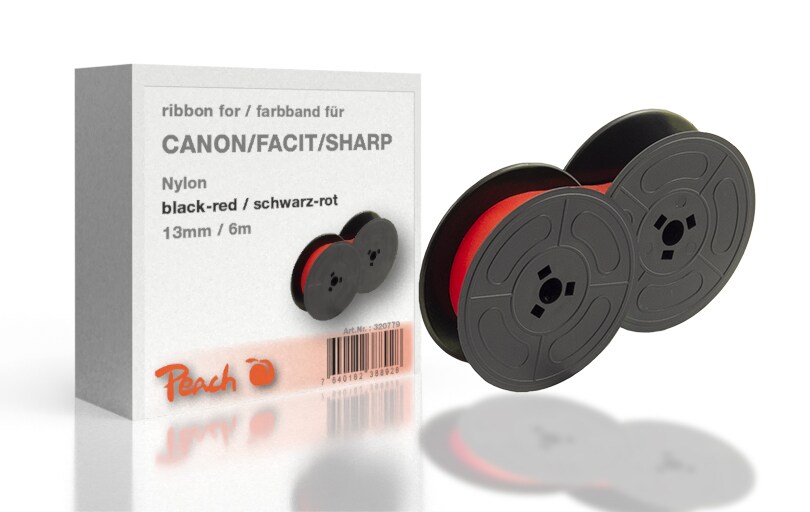 Peach Spulen kompatibel zu Canon/Facit/Sharp, schwarz/rote, Gr51 Canon - Bild 1