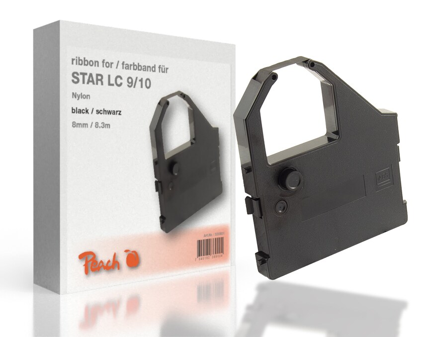 Peach Farbbandkassette kompatibel zu Star LC 9/10, schwarz, Gr692 Star - Bild 1