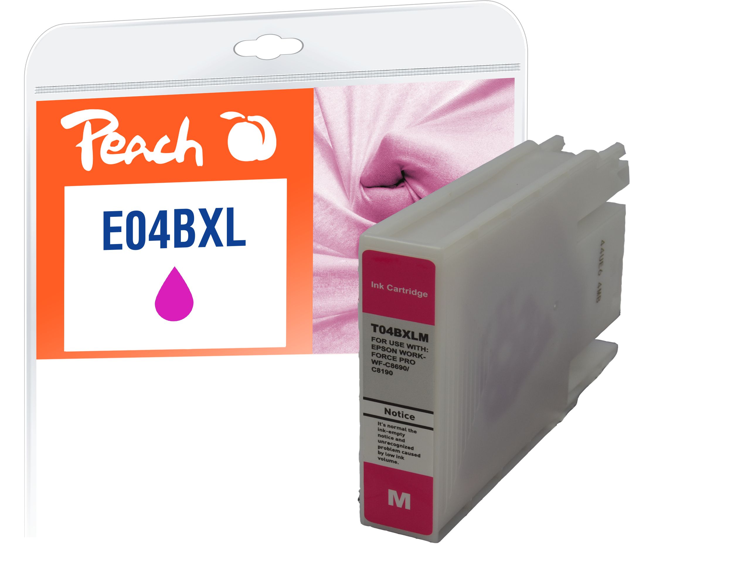 Peach E4B3m Druckerpatrone XL ma ersetzt Epson T04B3 m, C13T04B34010 f&uuml;r z.B. Epson WorkForce Pro WFC 8100, Epson WorkForce Pro WFC 8190 D3TWC - Bild 1