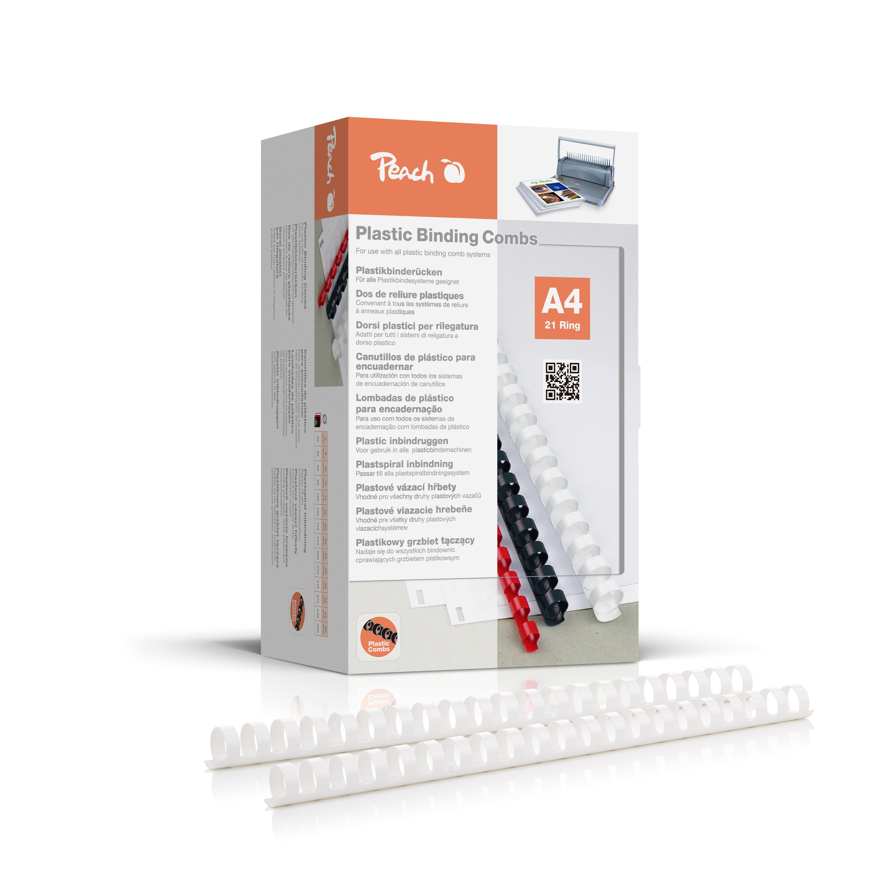 Peach Binder&uuml;cken 20mm, A4, weiss, 100 St&uuml;ck, - Bild 1